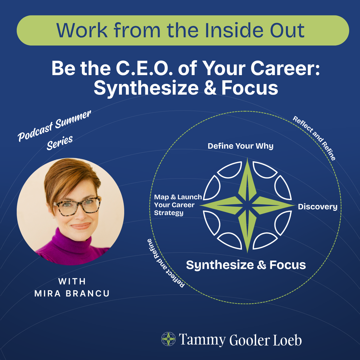 Be the C.E.O. of Your Career: Synthesize and Focus with Mira Brancu