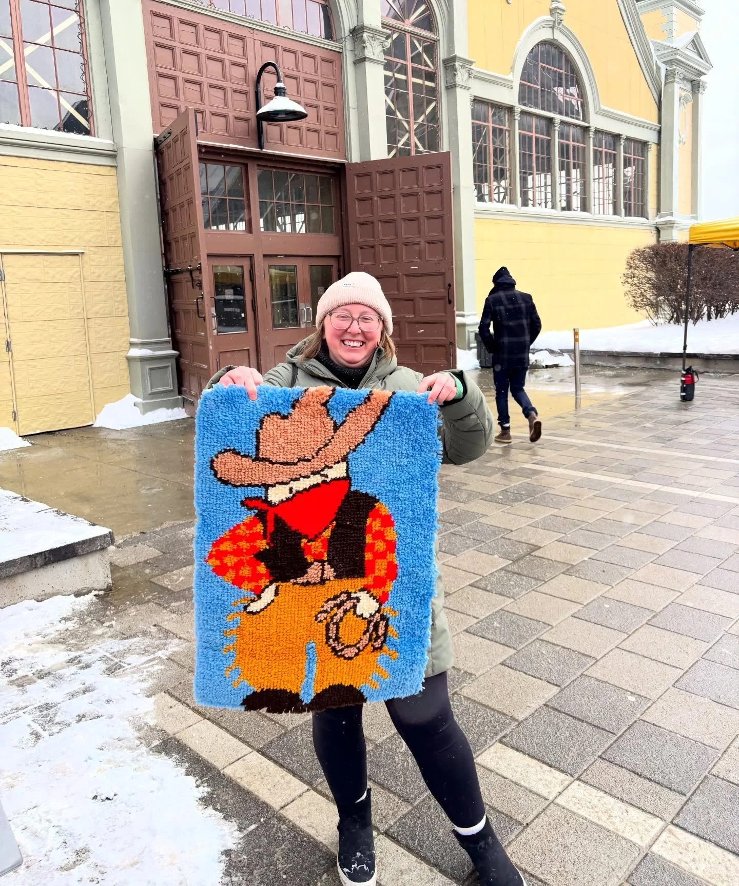 Braved the cold to get to @613flea and was rewarded with the most amazing vintage rug hook 🤠🥲 #vintage #613flea #ottawa