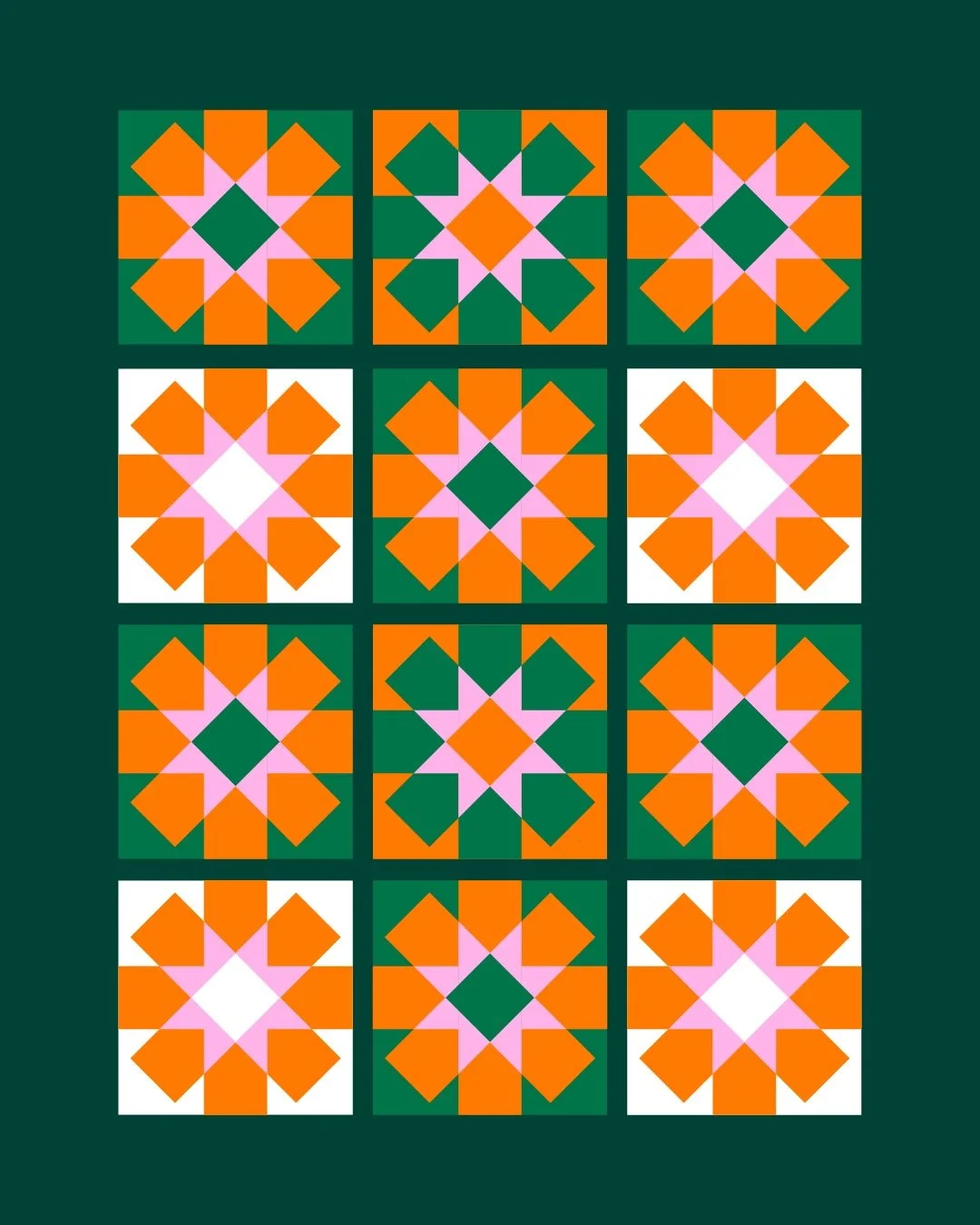 Imaginary quilt ideas 🧵 😍 Listening to the latest @ologies episode about quilts and just doodling some of my dream quilt squares #quilt #digitalillustration #ologiespodcast #quilting #fibrearts