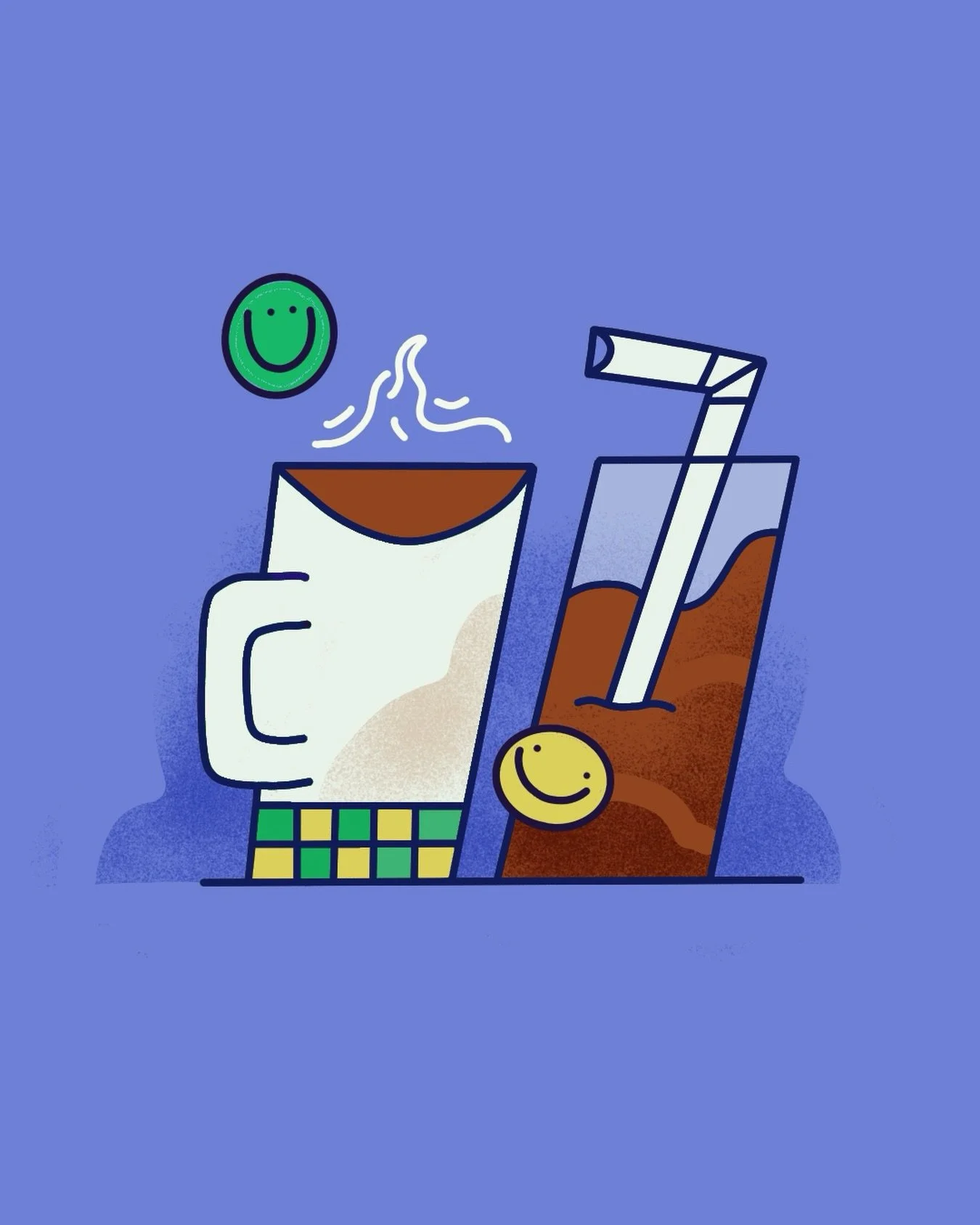 The changing of the guard. Put away the bodum today, officially switched to cold brew season 😎 #coldbrew #icedcoffee #bodum #digitalillustration #digitalart
