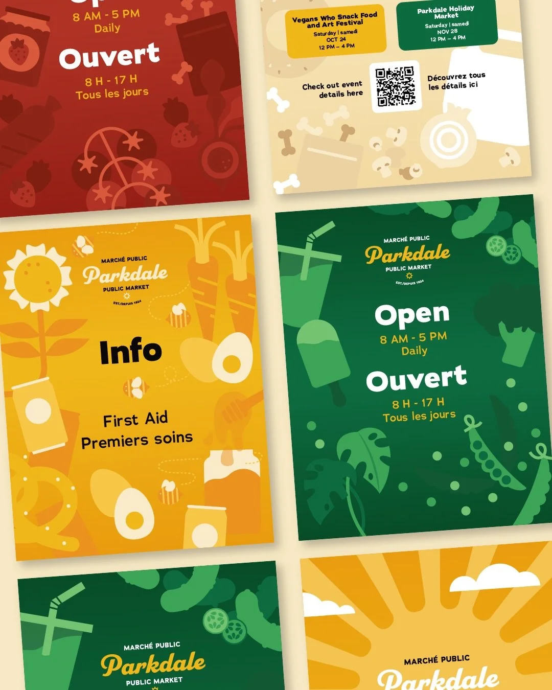 Fresh new look for the awesome @parkdalepublicmarket 🌞🥦🥕🥬 Been going to this market for most of my life so always fun to do some design and illustration for them!! Check out their opening  event next weekend!! #design #graphicdesign #farmersmarke