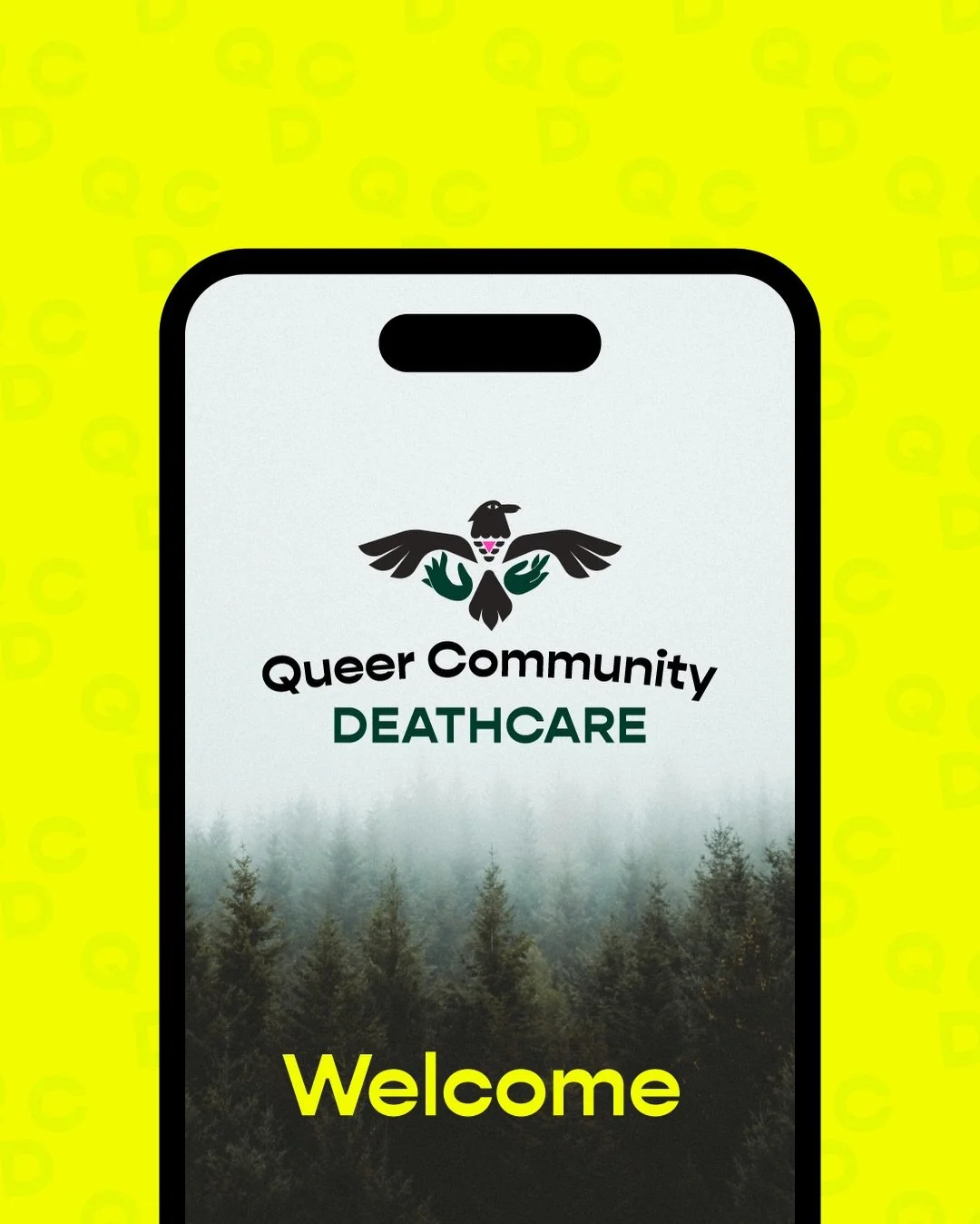 Sharing a recent branding project for @queercommunitydeathcare 🐦&zwj;⬛ When the brief mentions George Michael and phthalo green, I knew it was gonna be a good one 🥹 Thanks @queercommunitydeathcare for being awesome to work with - give their account