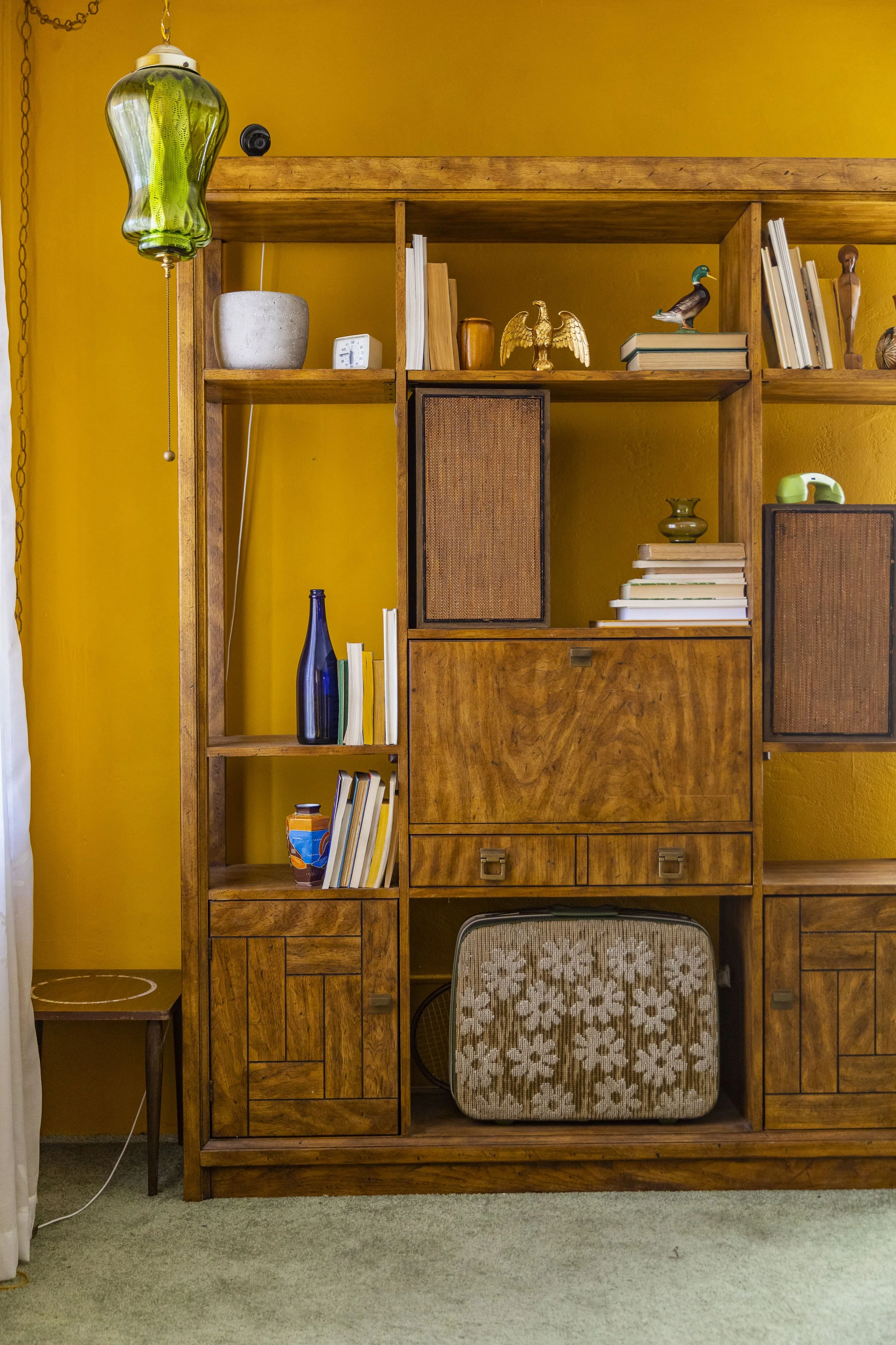 Decoração interior retrô colorida