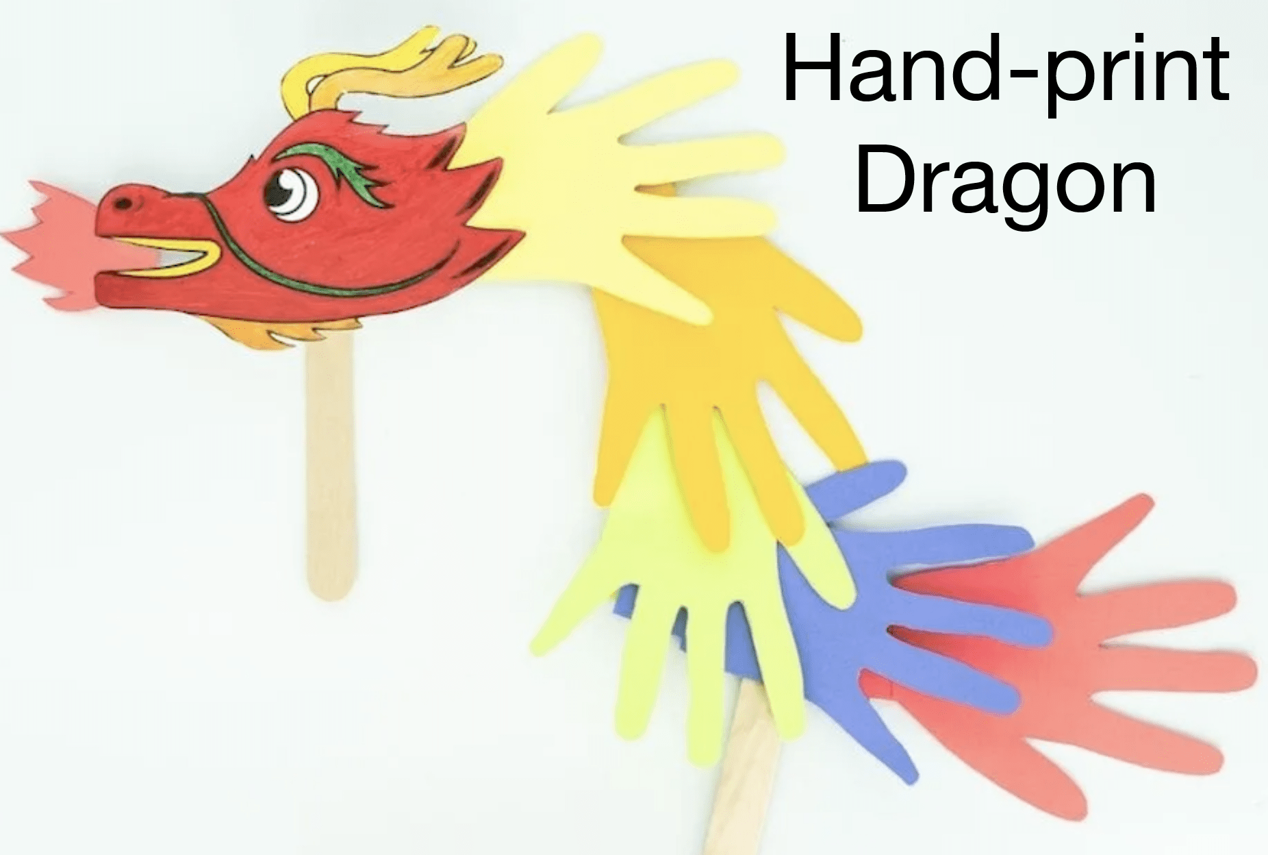 Chinese New Year Craft: Dragon Puppet