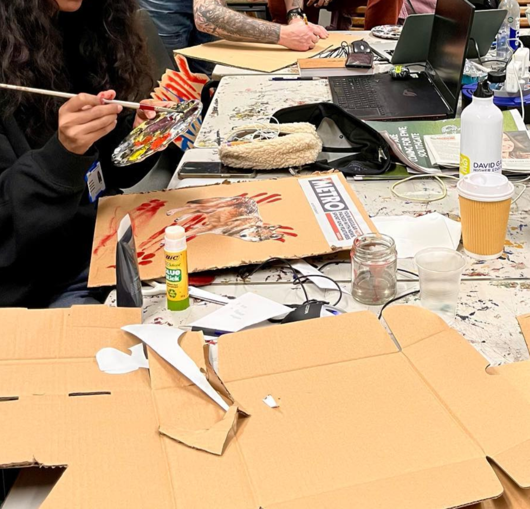 Climate Change Poster Challenge workshop (2023). DGHE BA Visual Communications students. 