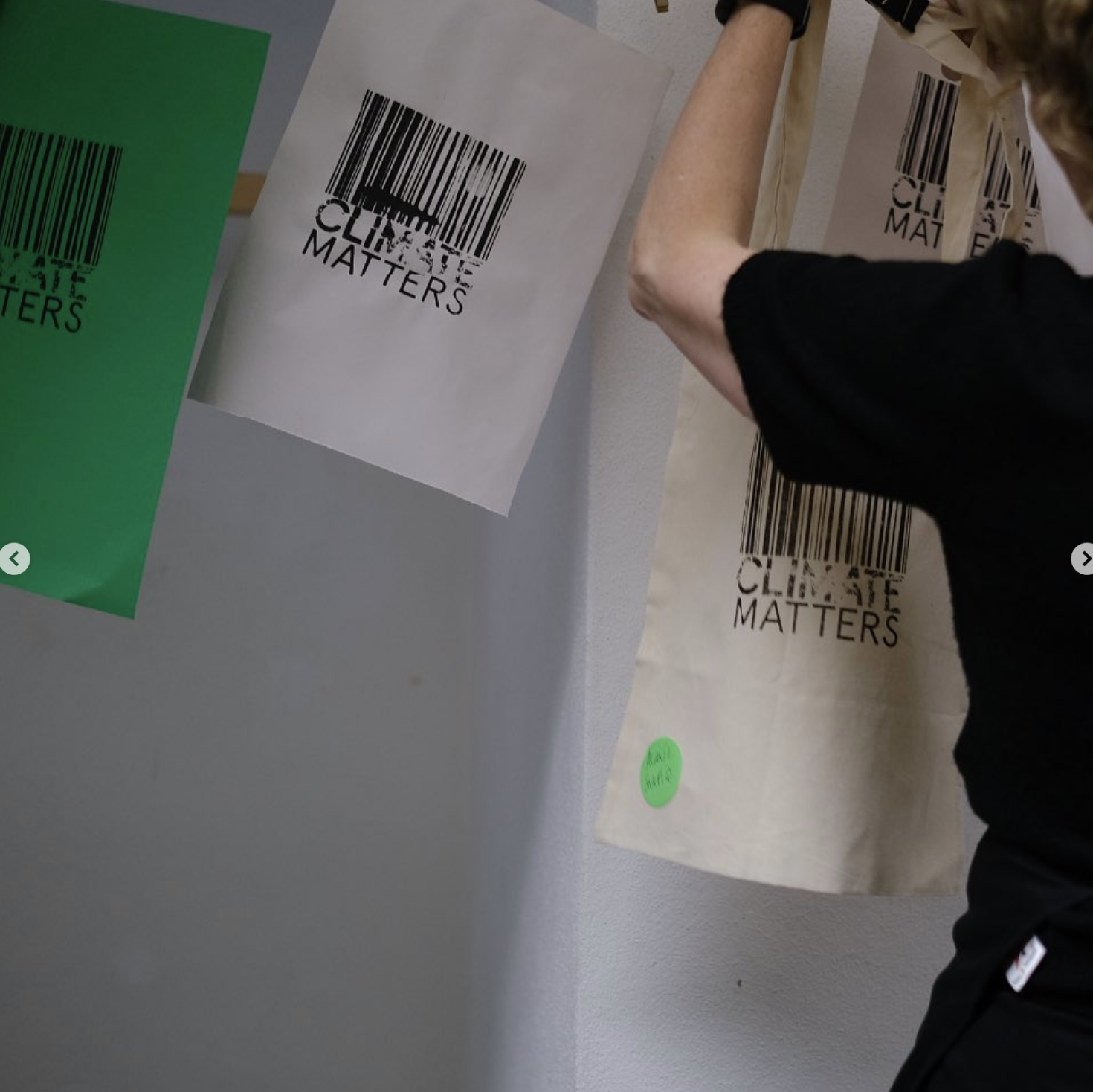 Climate Matters Symposium (2023), run at DGHE with funding from Aldgate Community Fund. Screen printing workshop making badges and totes.