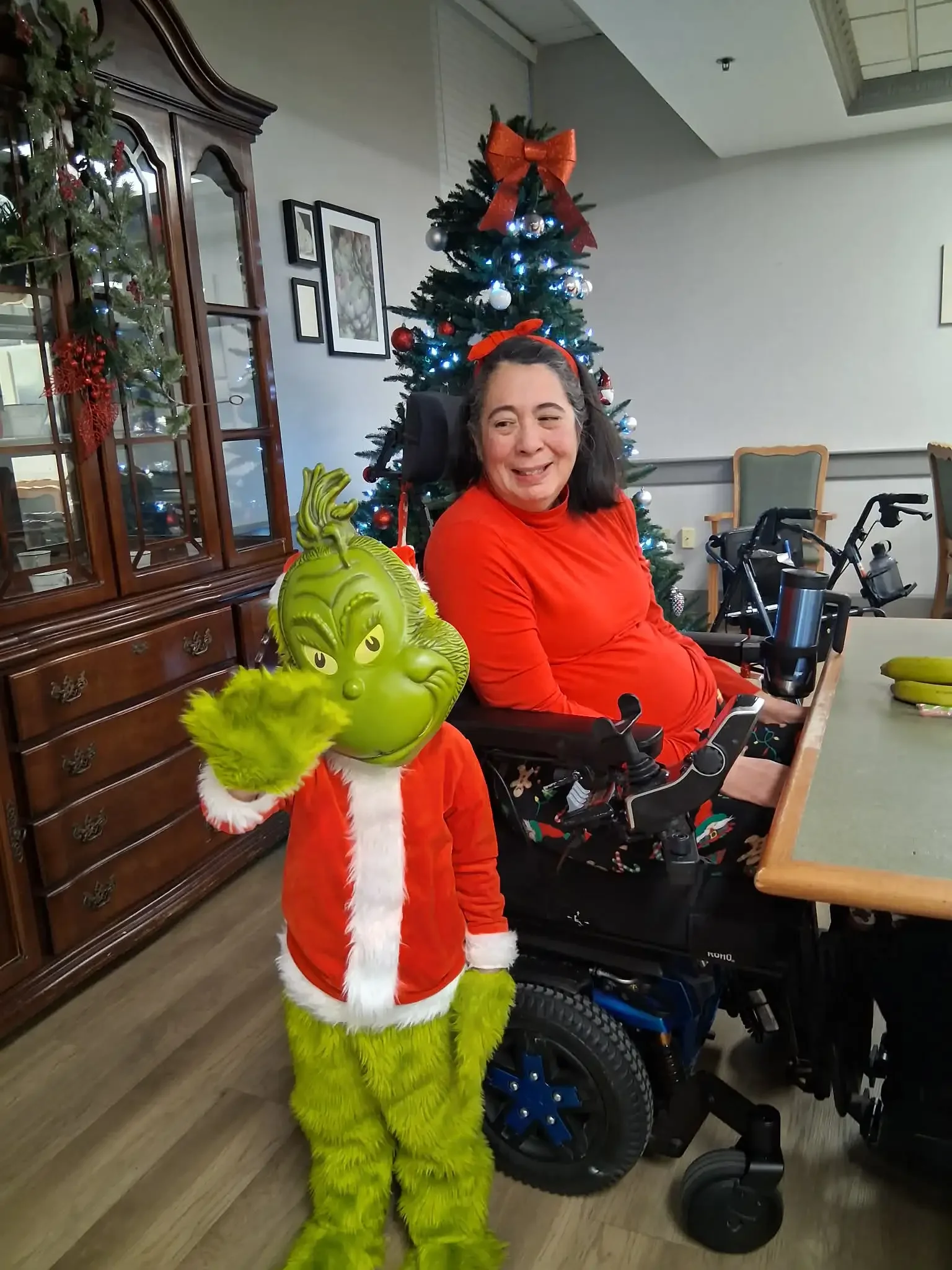 The Grinch at Ivy Knoll Senior Living Christmas Party