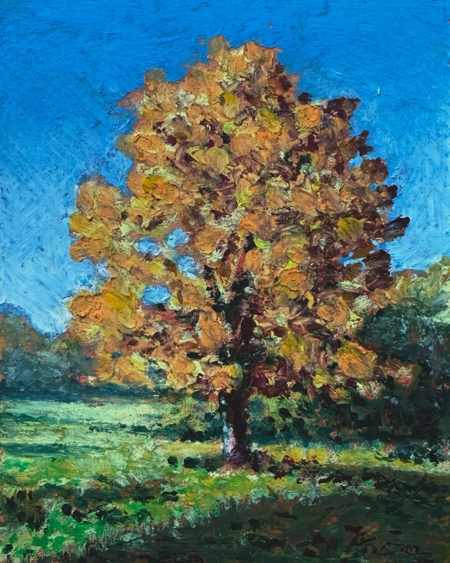 Here&rsquo;s a closer look at this little piece. I LOVE the texture in this one!
If you caught my post from the other day I wrote a bit about my dog Bugsey. Thought I&rsquo;d share a photo of him in our park (swipe to see). 🥹

Sun&rsquo;s Reflection