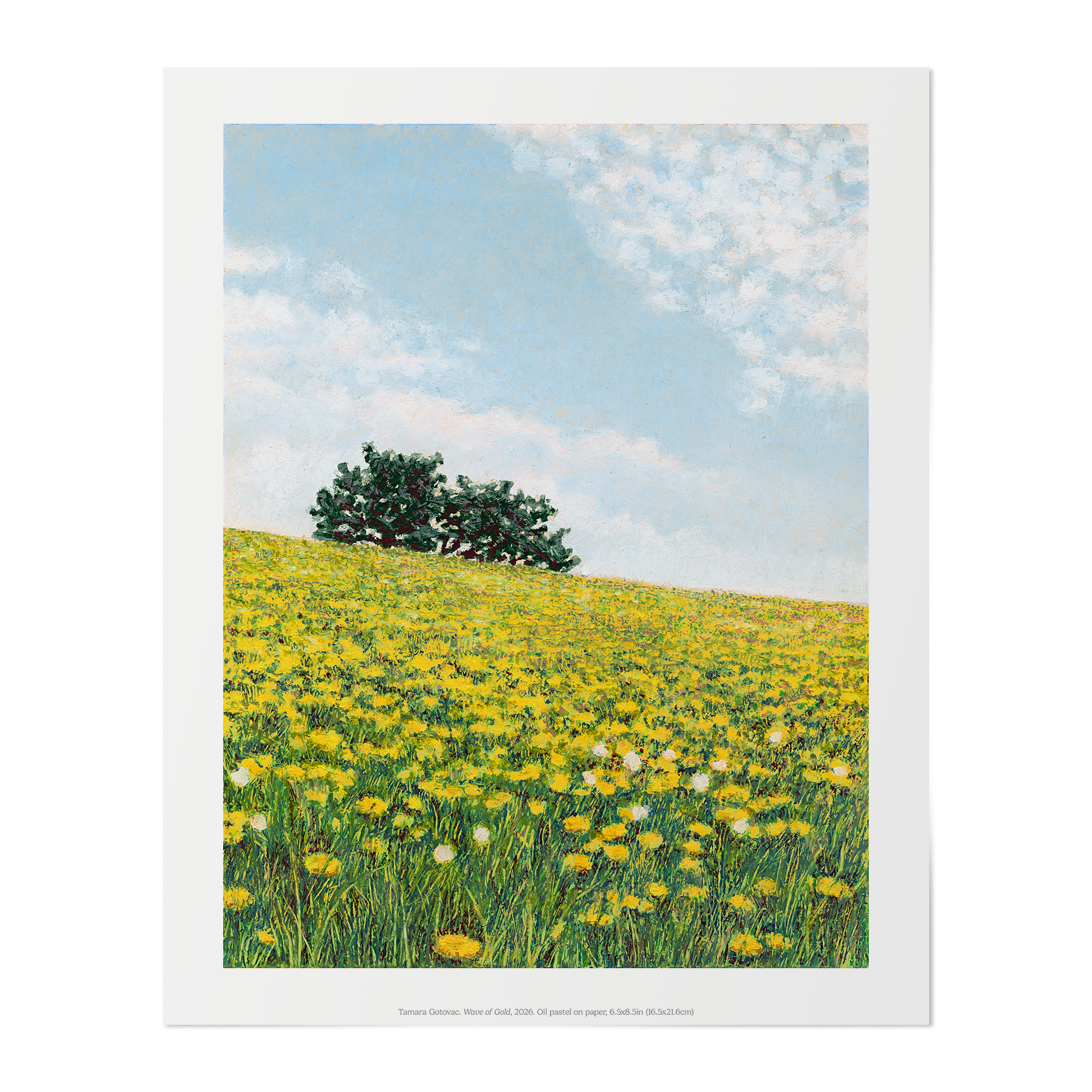 Wave of Gold Fine Art Poster 8"x10" (20x25 cm)