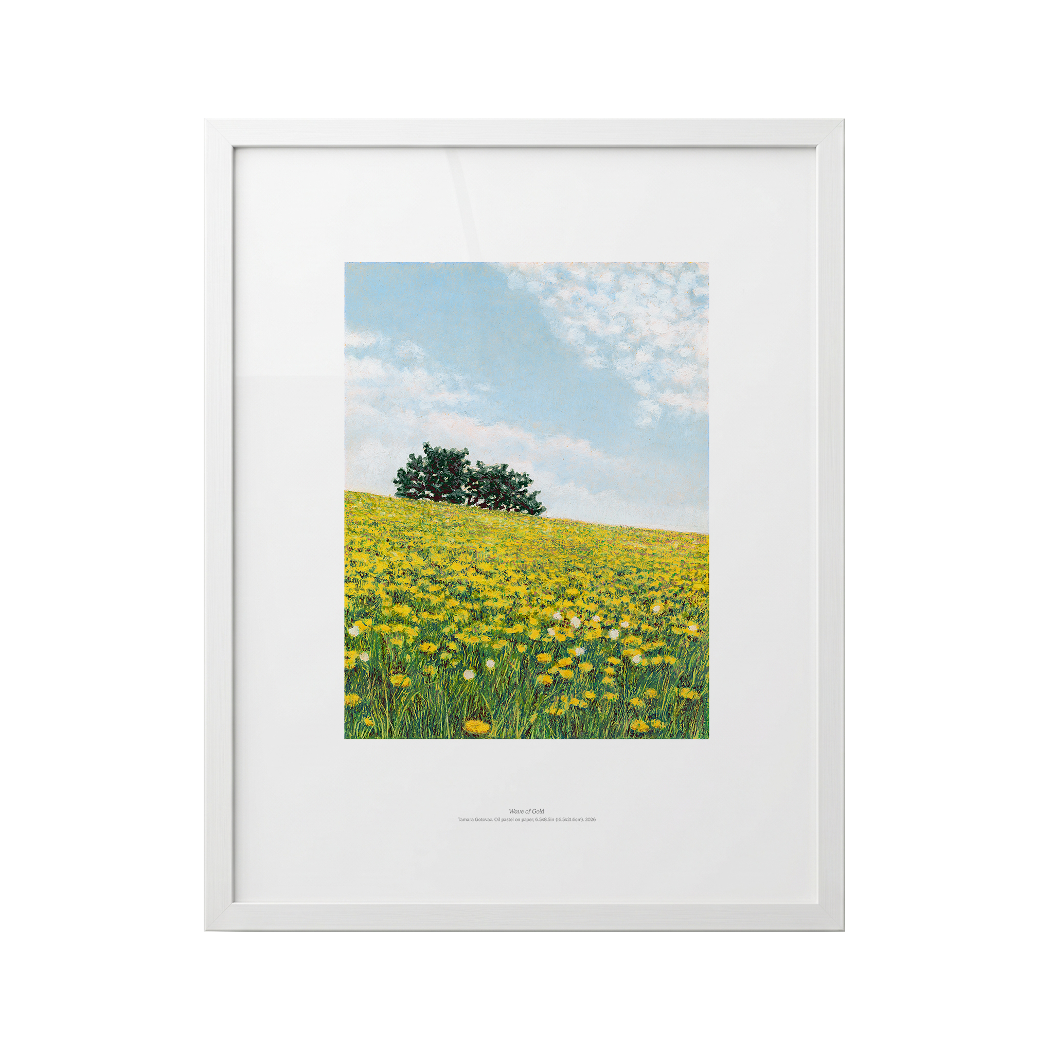 Wave of Gold Framed Fine Art Poster 11"x14" (27x35 cm)
