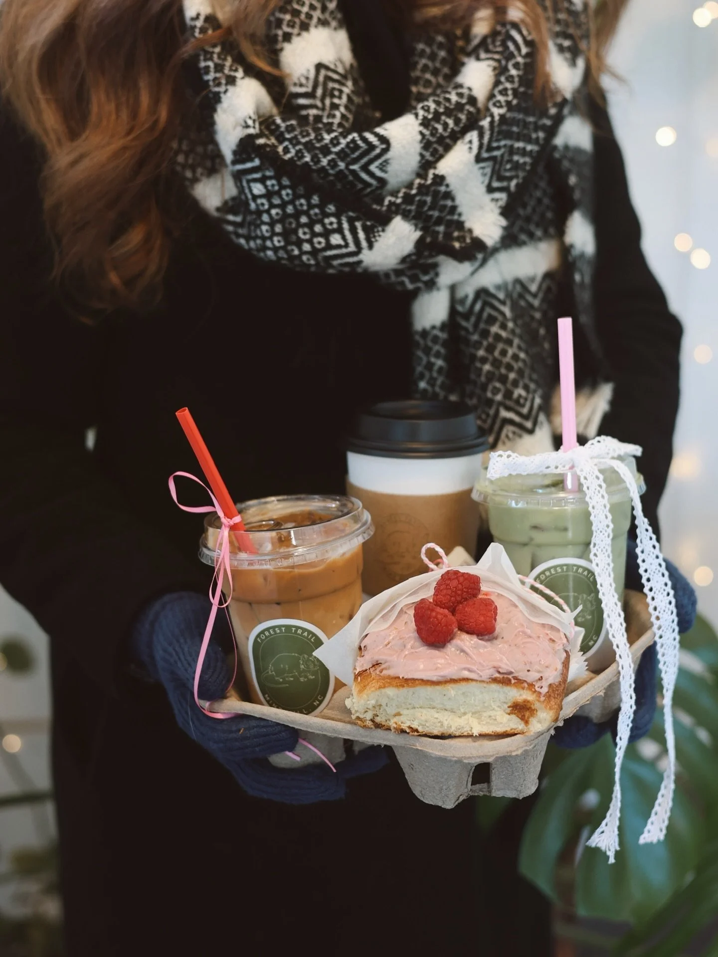☕️Coffee runs at Forest Trail just got cuter💞 Come try our February specials, complete with heart straws for your iced drinks! 💓
