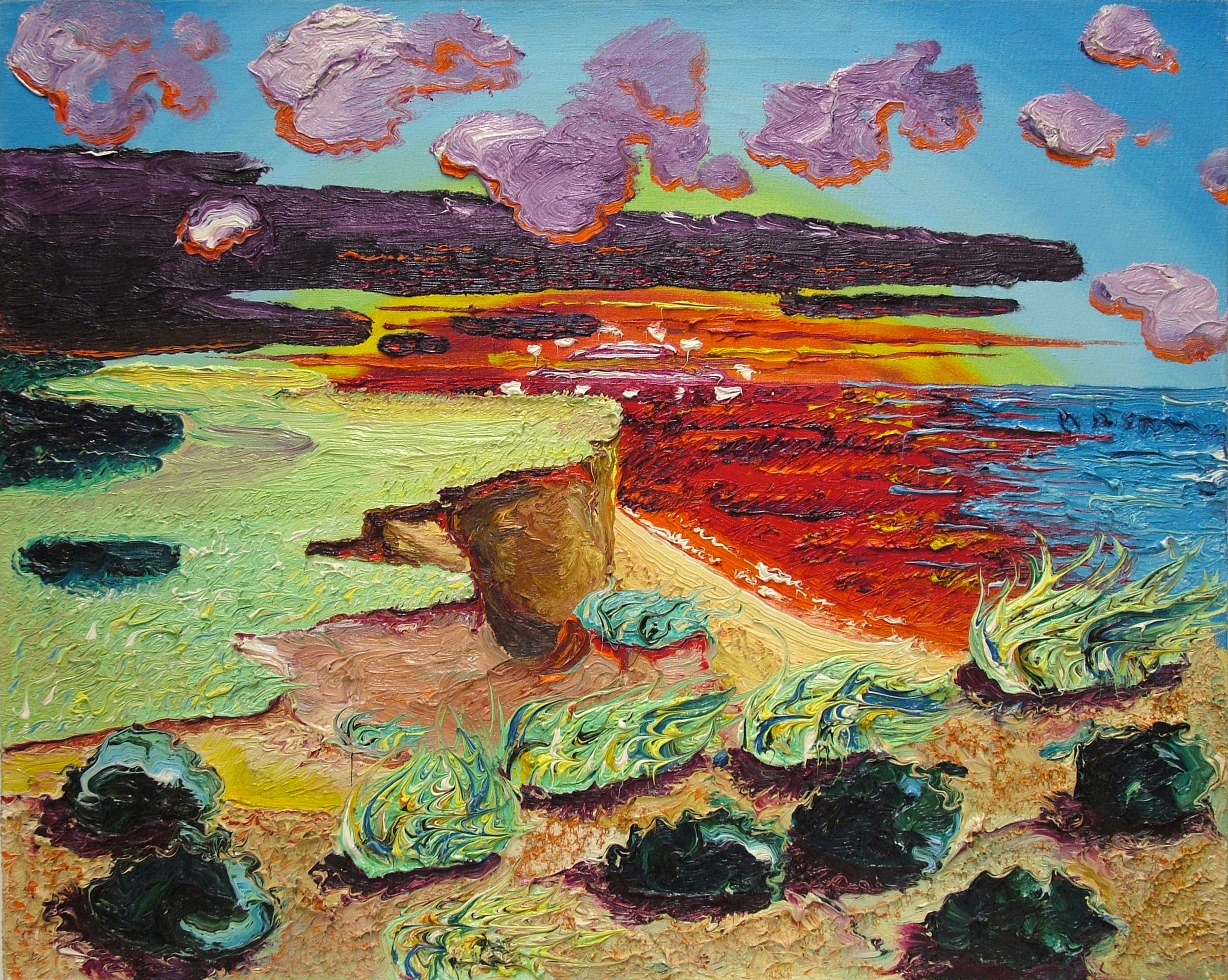 Peter Dean
CAPE COD BLOOD, 1978
oil on canvas
24 x 29 7/8 in.    61 x 76 cm.