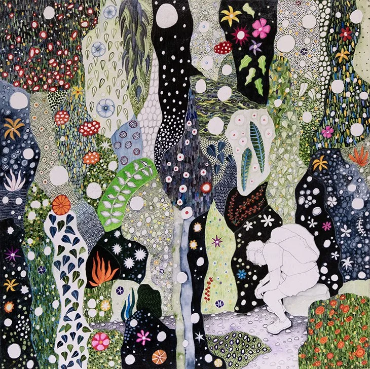 Carol K. Brown
EXHAUSTED, 2023
watercolor & graphite on wooden panel
18 x 18 in.    45.7 x 45.7 cm. 