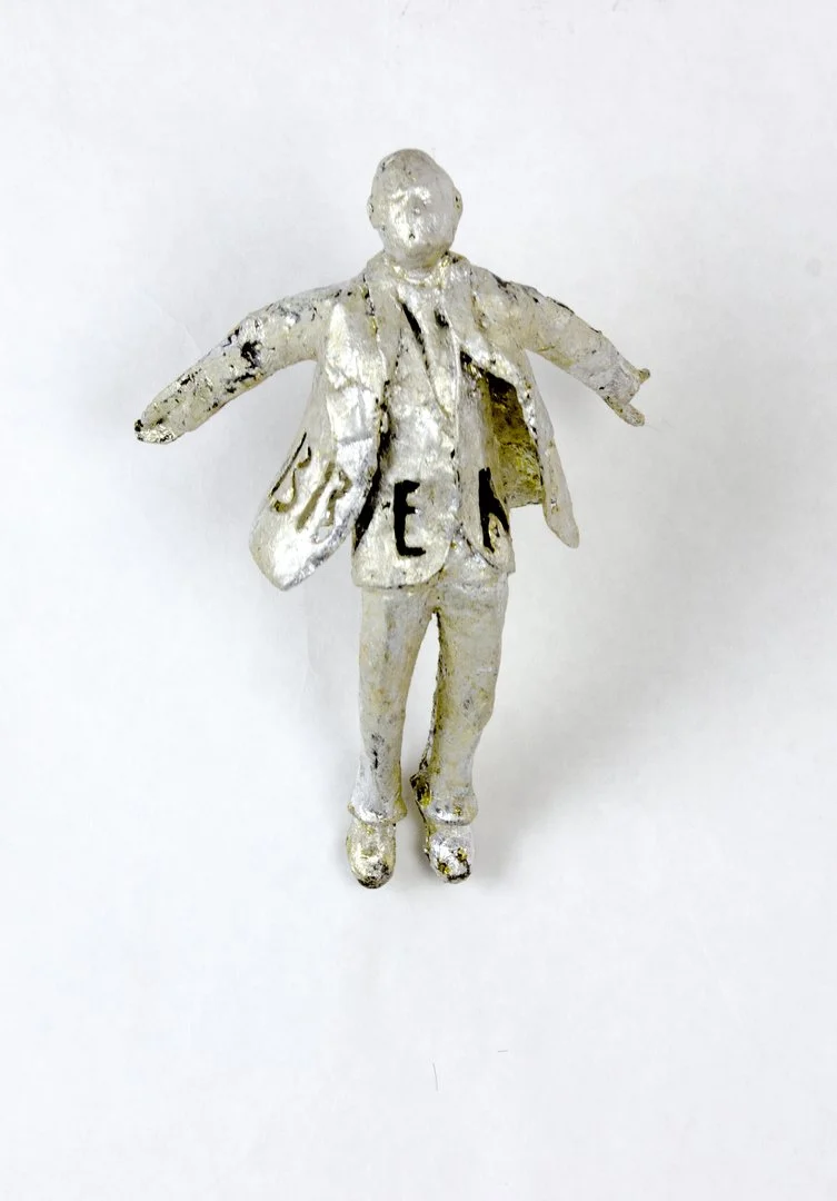 LESLEY DILL: Breath (Gold/silver Leaf) 2009 Bronze, Gold & Silver Leaf 7.5” x 6” x 6”