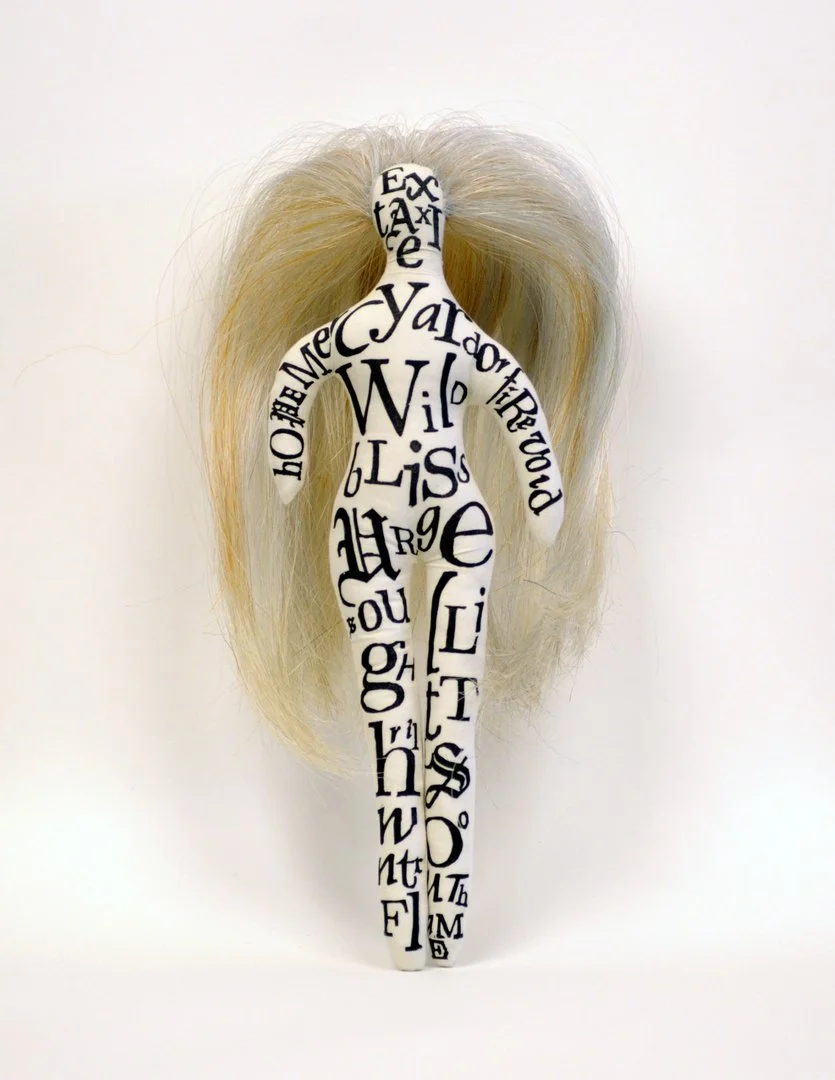 LESLEY DILL: LIGHT THRILL SWOON TRUTH FLAME [3/12], 2016 Relief on muslin, hand dyed horse hair 15 x 6 x 3 in. 38.1 x 15.2 x 7.6 cm.