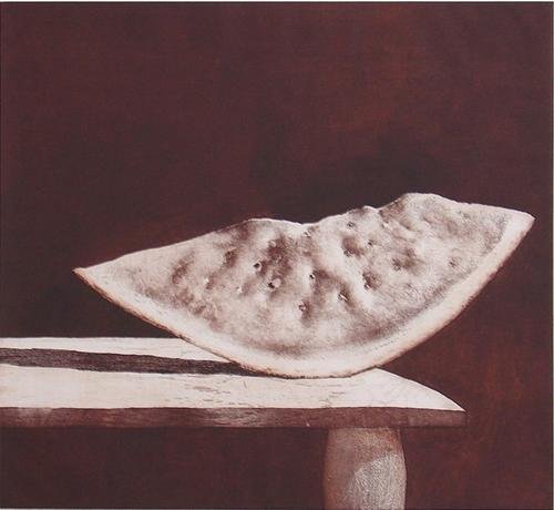 This Piece is Mine, 1981
color aquatint (sepia)
27 3/4 x 30 3/4 in. (70.5 x 78.1 cm)