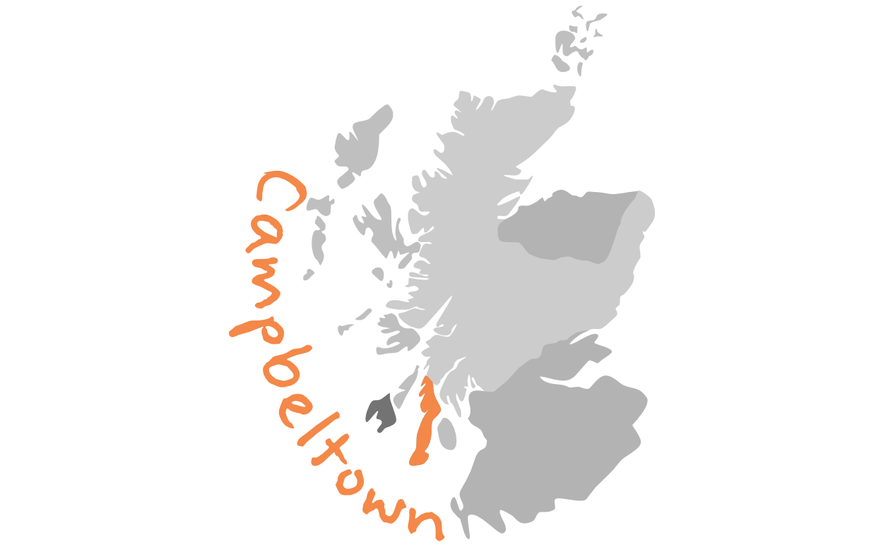 Map of Scotland with the Campbeltown region highlighted