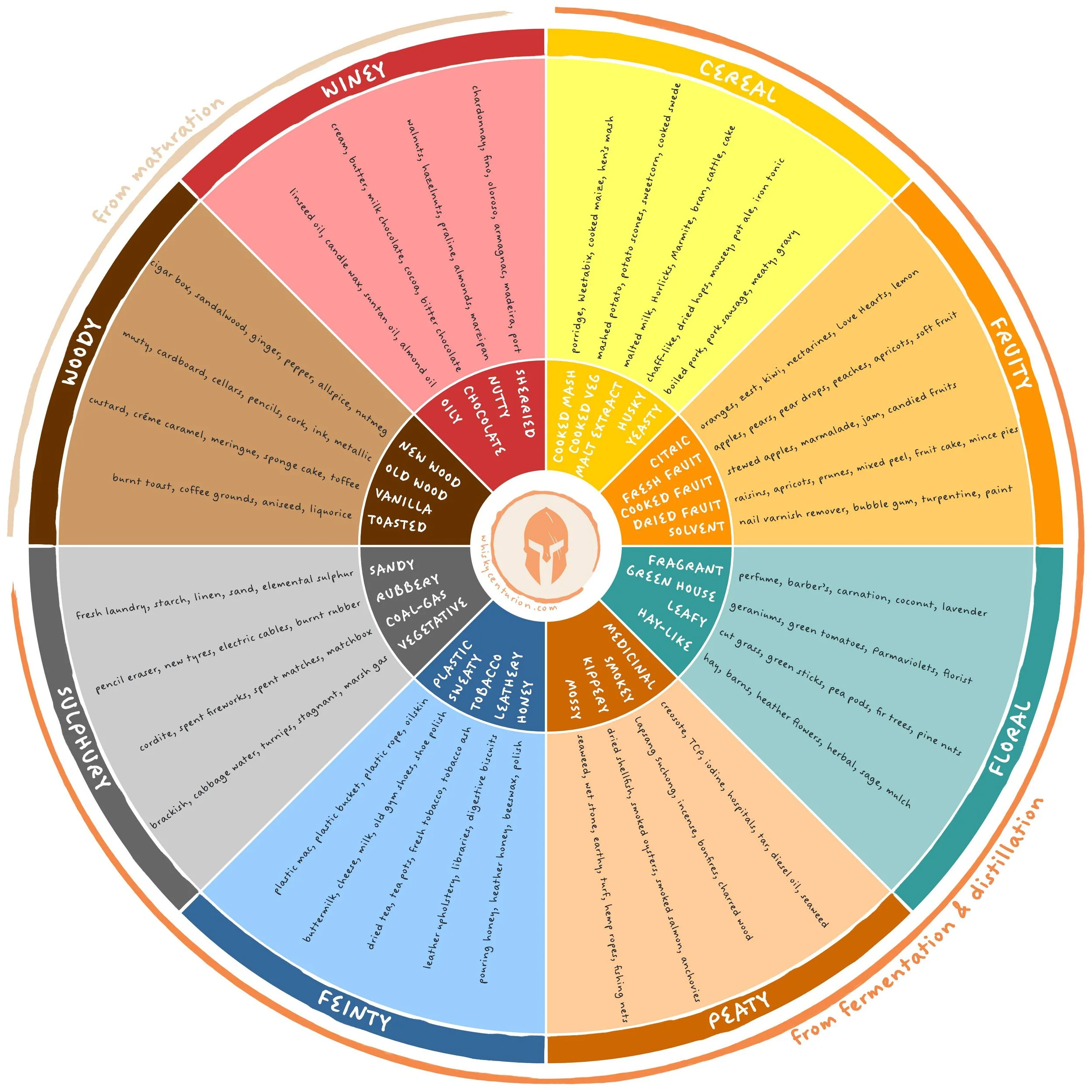 whisky flavour wheel