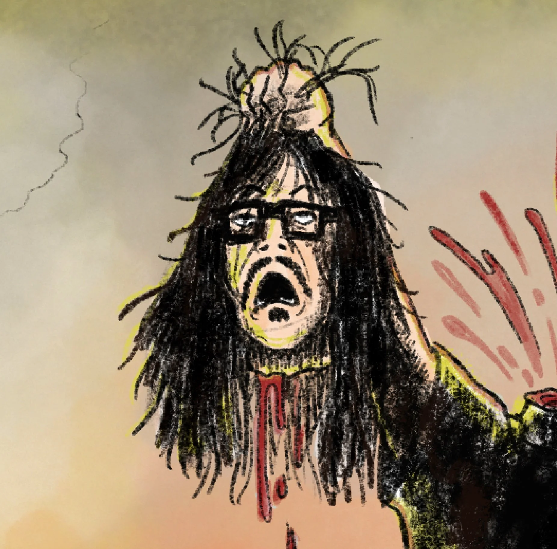 Drawn headshot of Michael Falotico