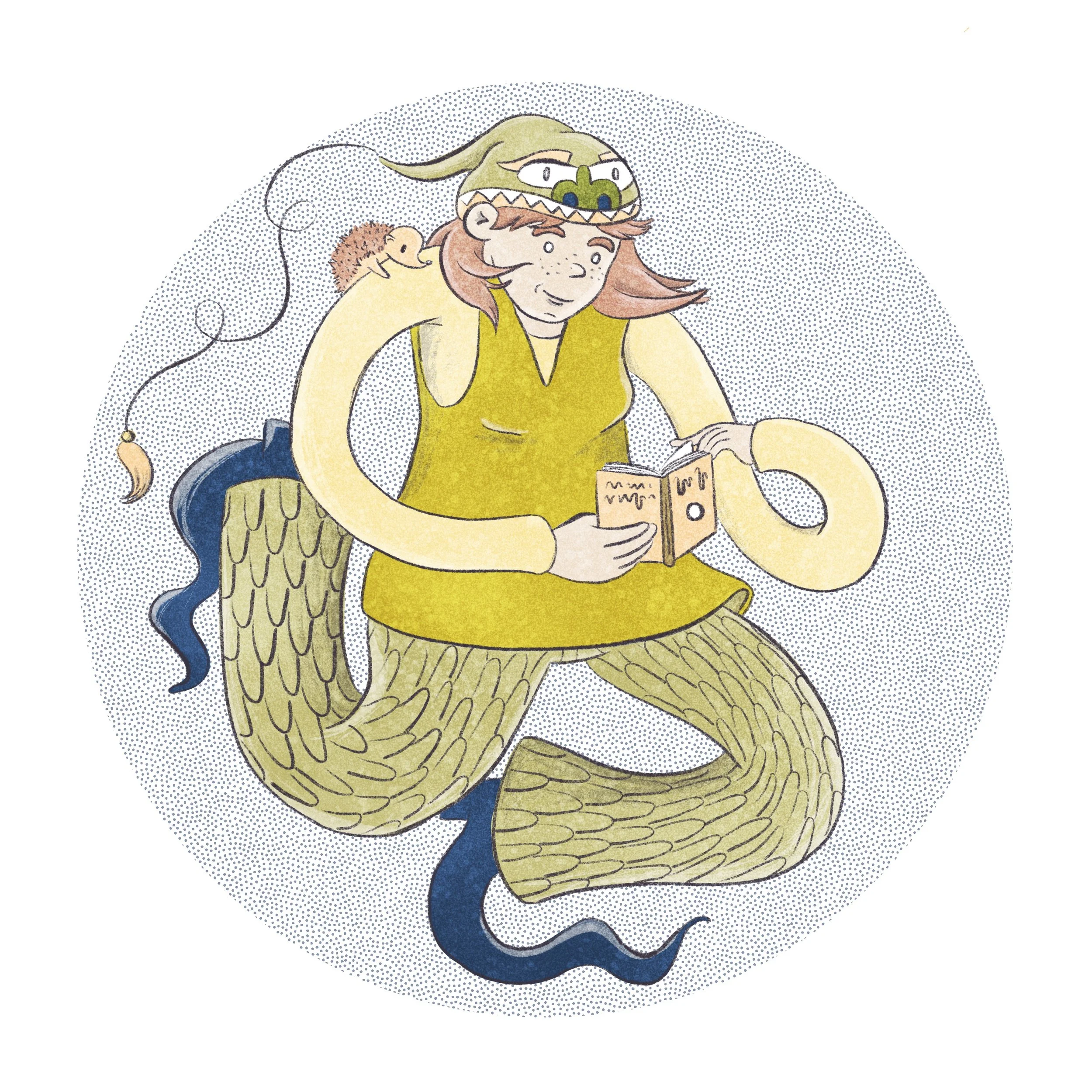 Headshot drawing of Kit Fraser