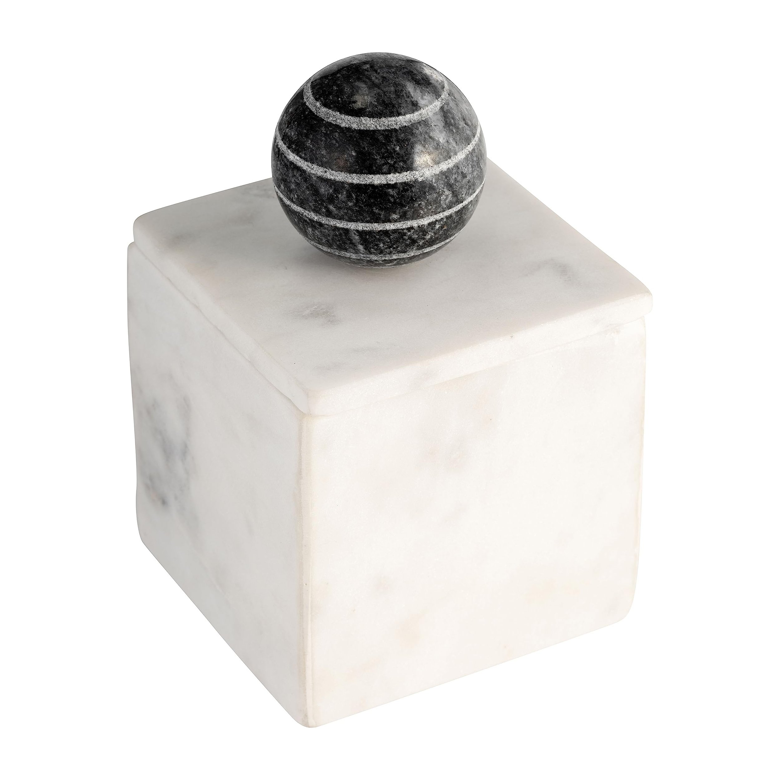 Marble Box with Black Orb Lid