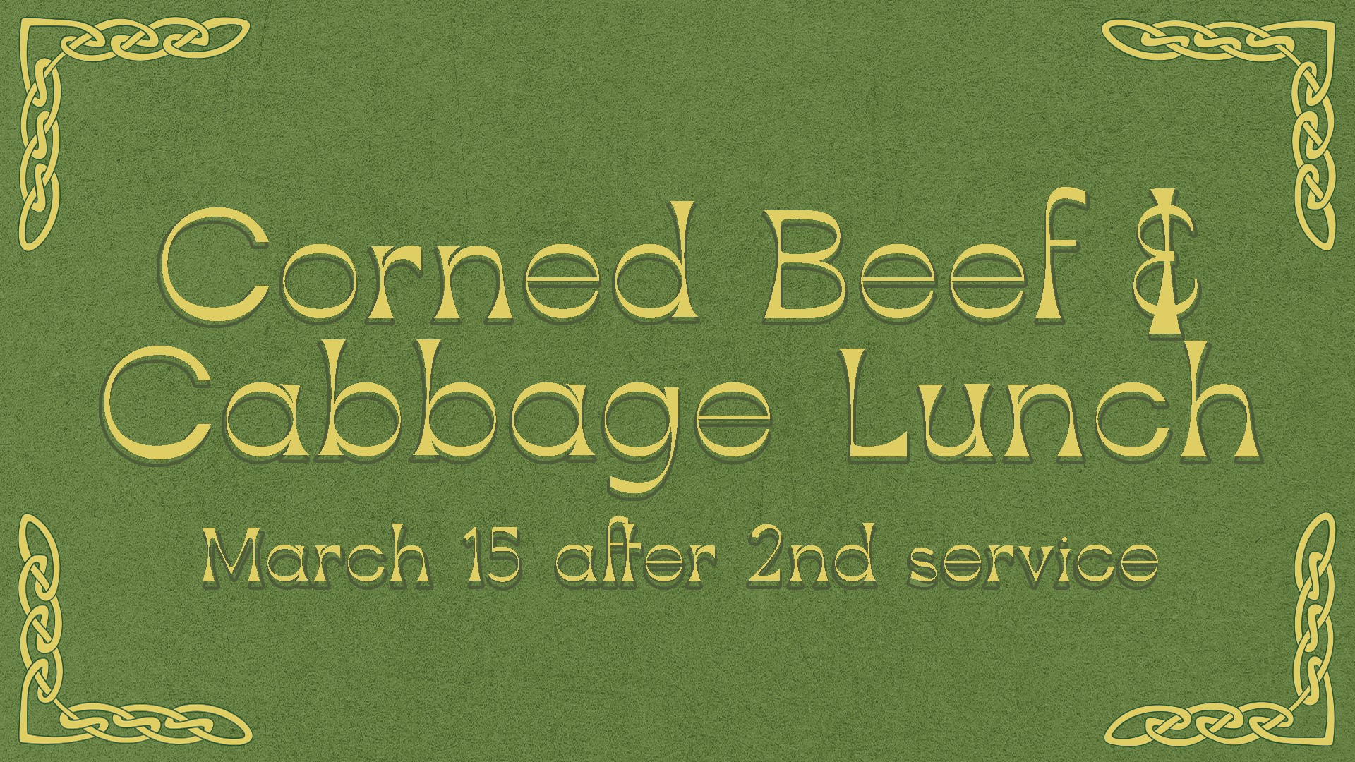 Linden Corned Beef &amp; Cabbage Lunch