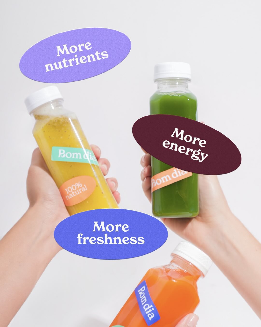Fuel your day with Bom Dia&rsquo;s cold-pressed juices! 🍊💚 By preserving natural vitamins, enzymes, and antioxidants, our juices support effective detoxification, boost energy, and keep you feeling fresh. 🌿✨ Say yes to more nutrients, more freshne