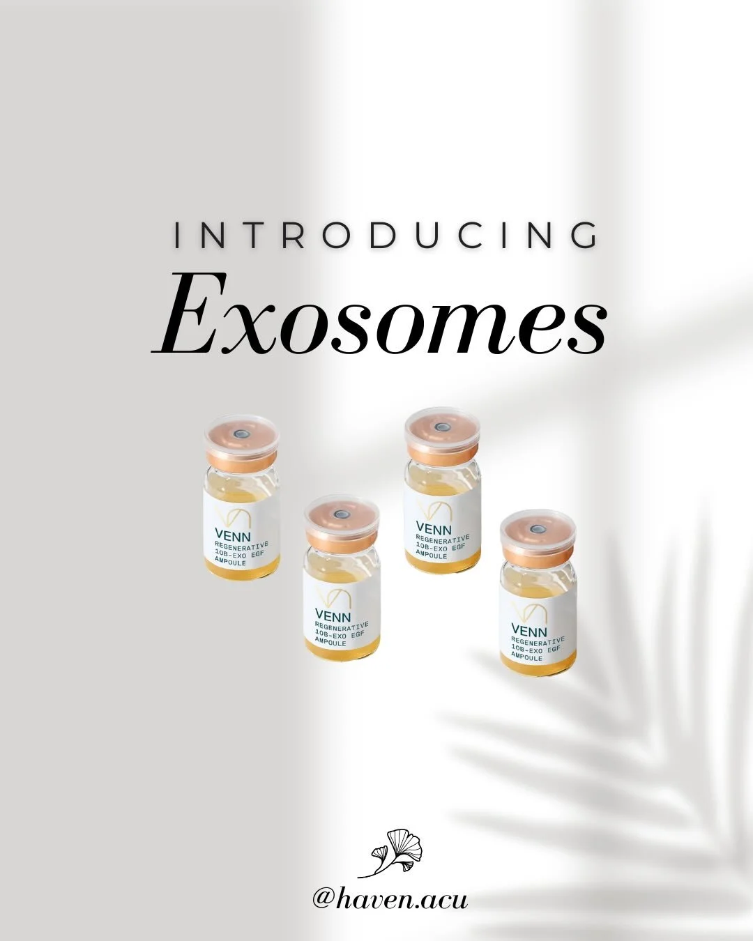 Elevated microneedling is here. ✨

Beginning in the new year, Haven Acu will offer Venn Exosomes (straight from Korea 🛬🇰🇷) - a revolutionary serum that works at the cellular level to support your skin&rsquo;s natural repair and renewal process.

T