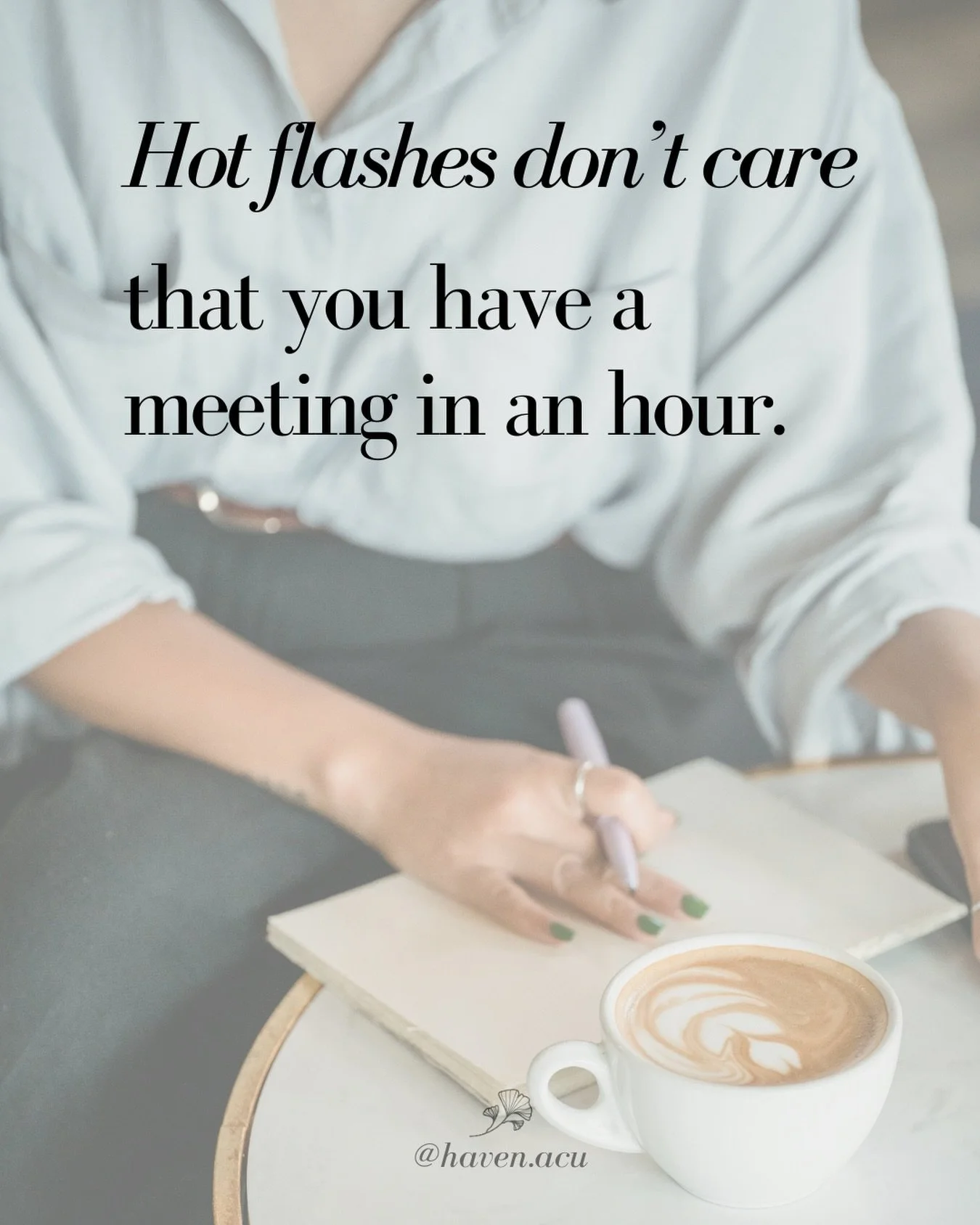 One minute you&rsquo;re fine. The next, you&rsquo;re on fire - from the inside out.

Your face flushes. Your clothes feel suffocating. And it came out of nowhere - mid-meeting, middle of the night, middle of a conversation that was already stressing 