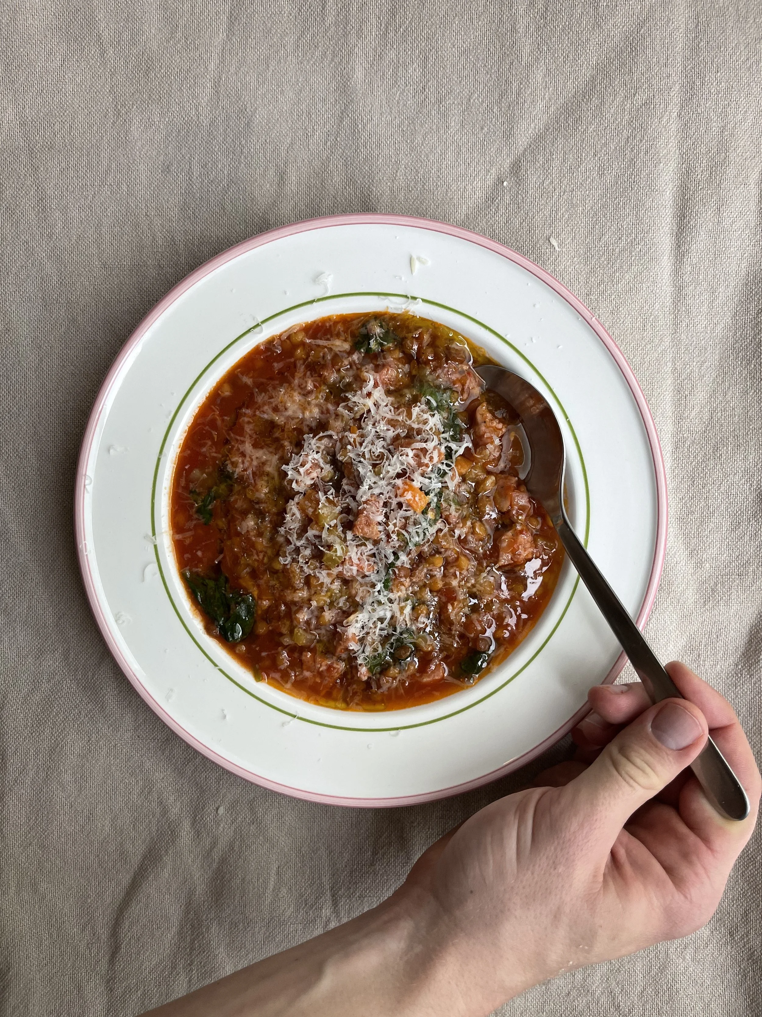 Linsegryte med salsiccia 