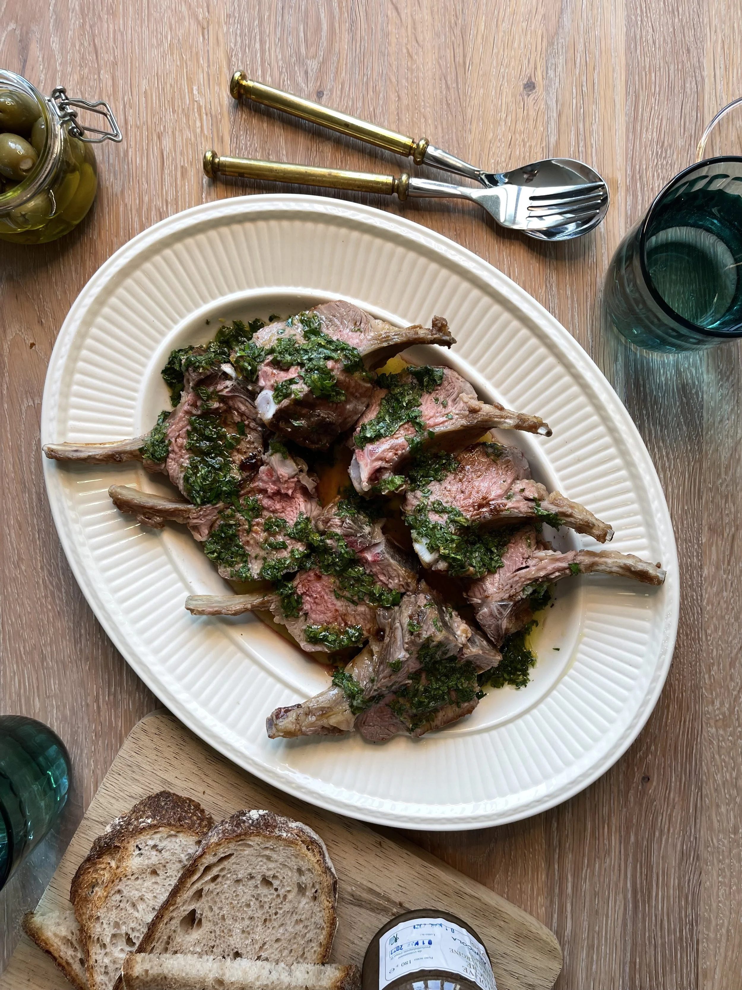 Lammecarré med myntegremolata