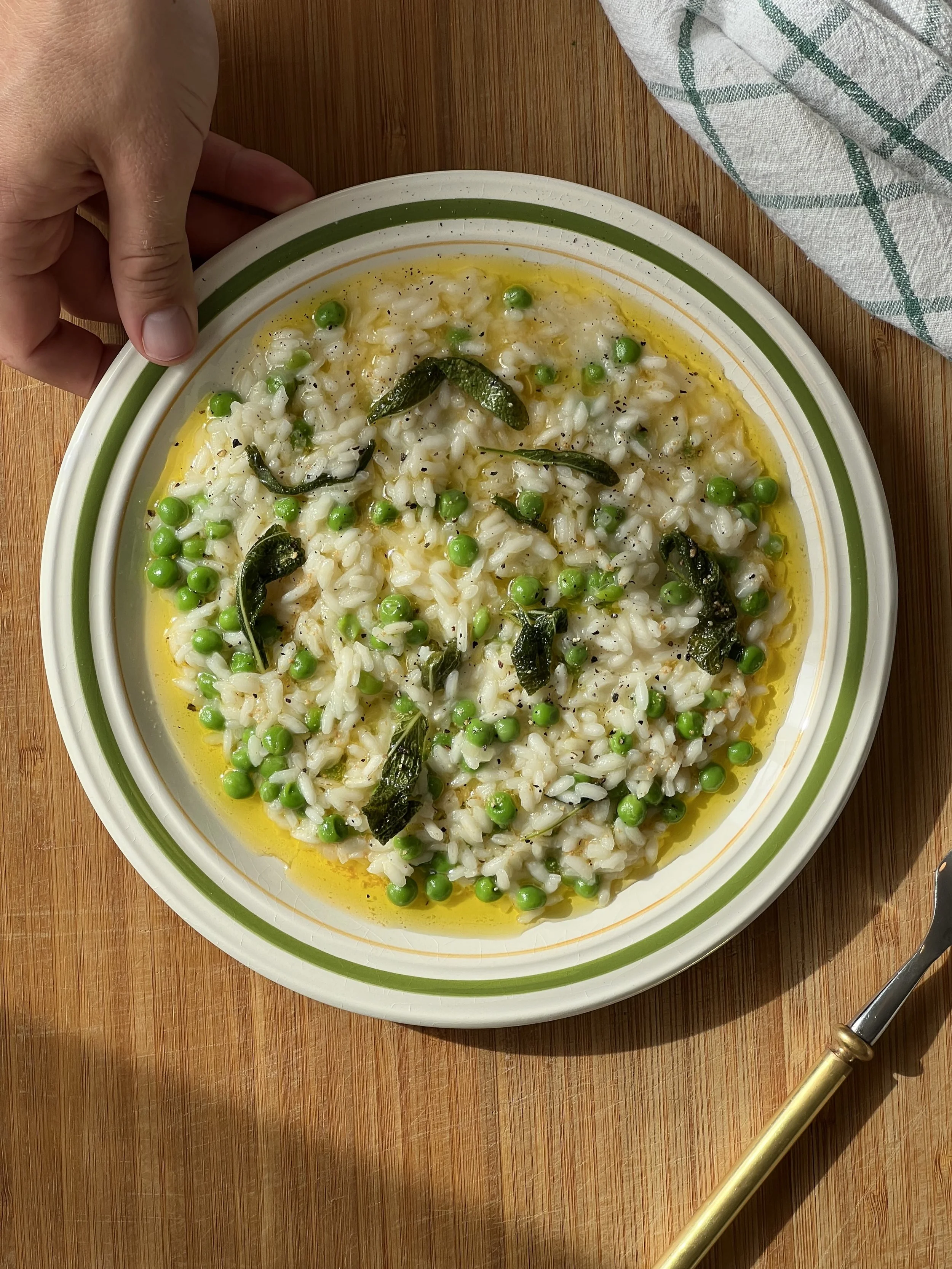 Risotto med brunet salviesmør