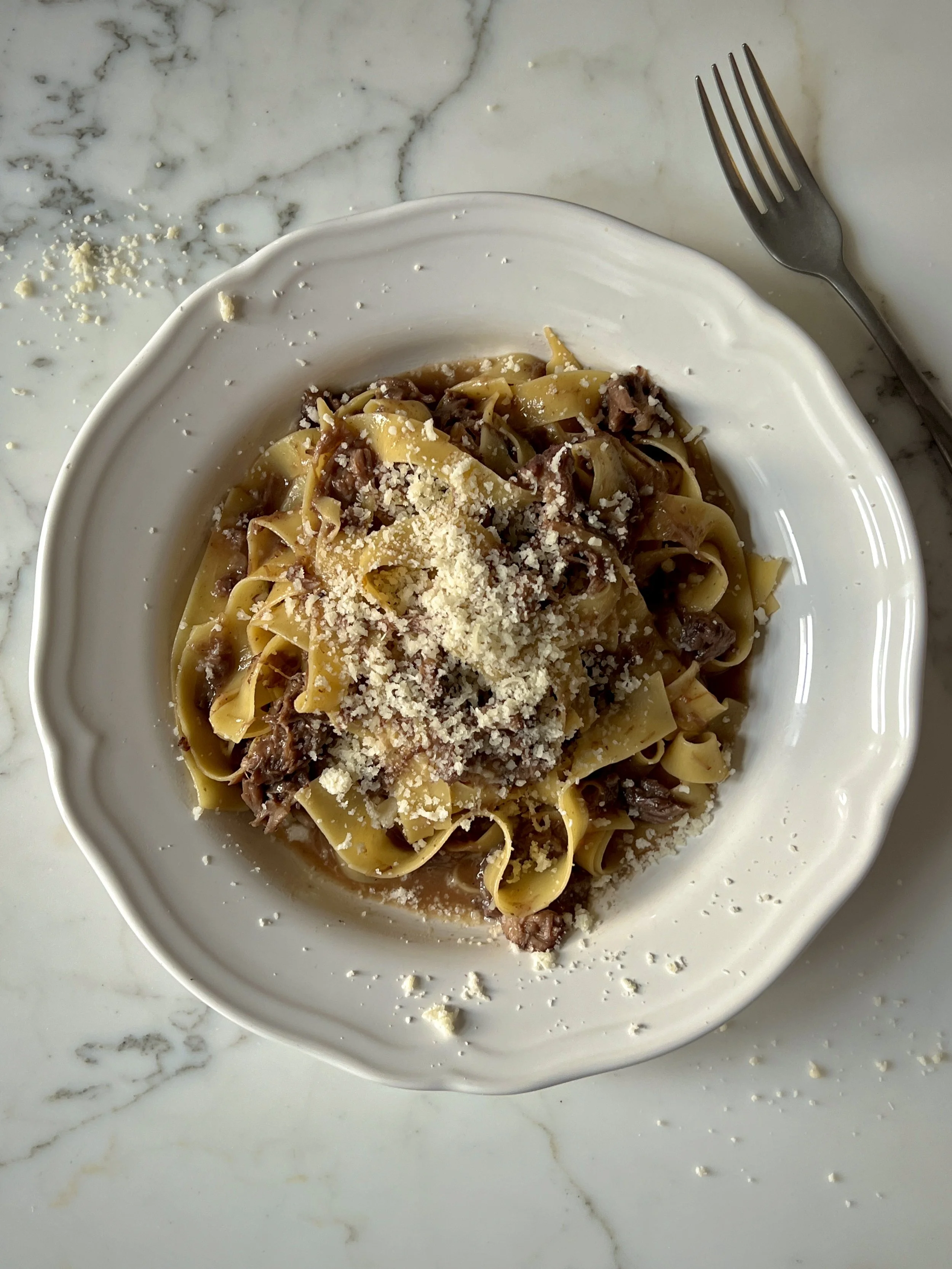 Pappardelle med oksehaleragu