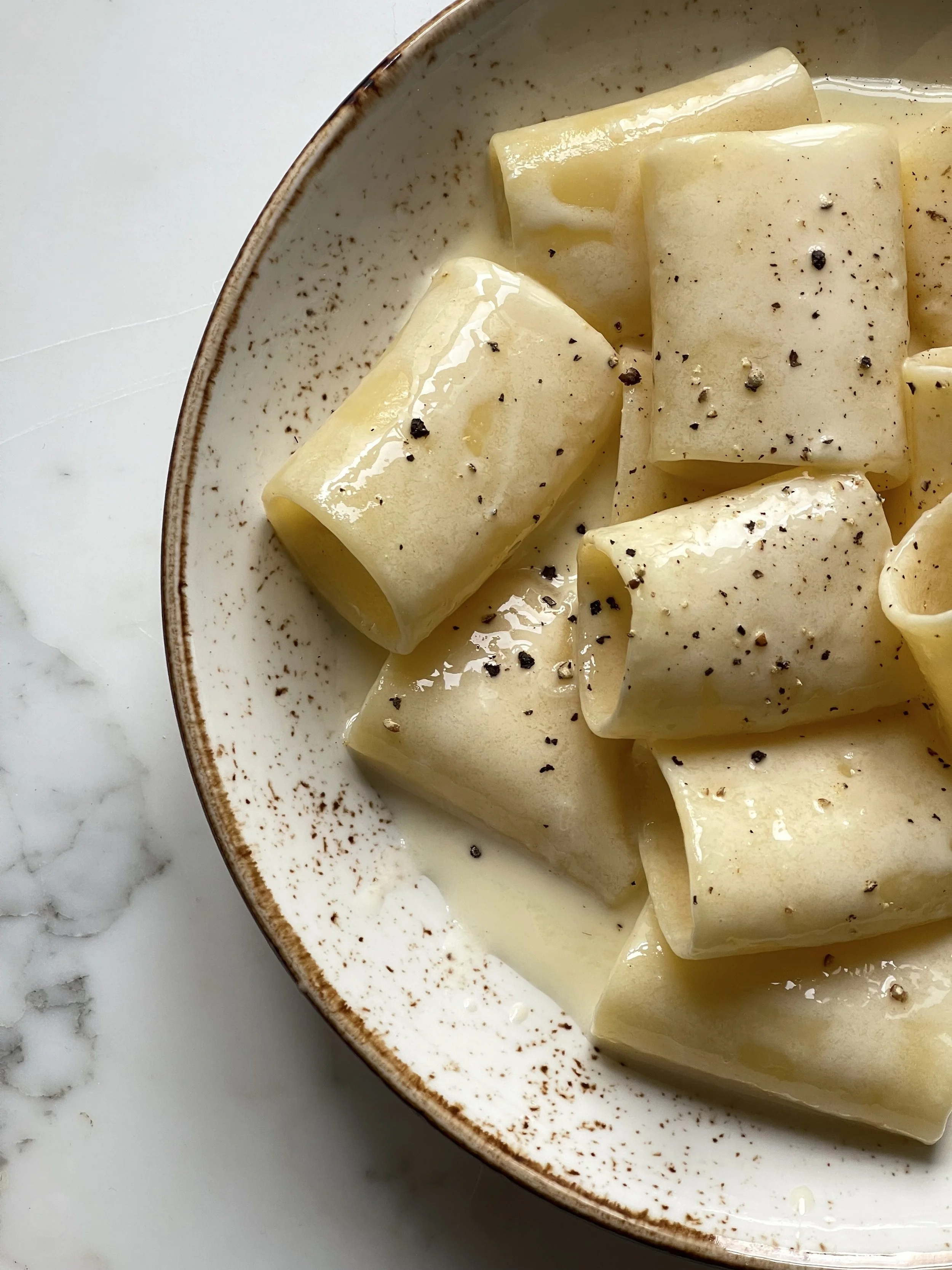 Paccheri med taleggiosaus