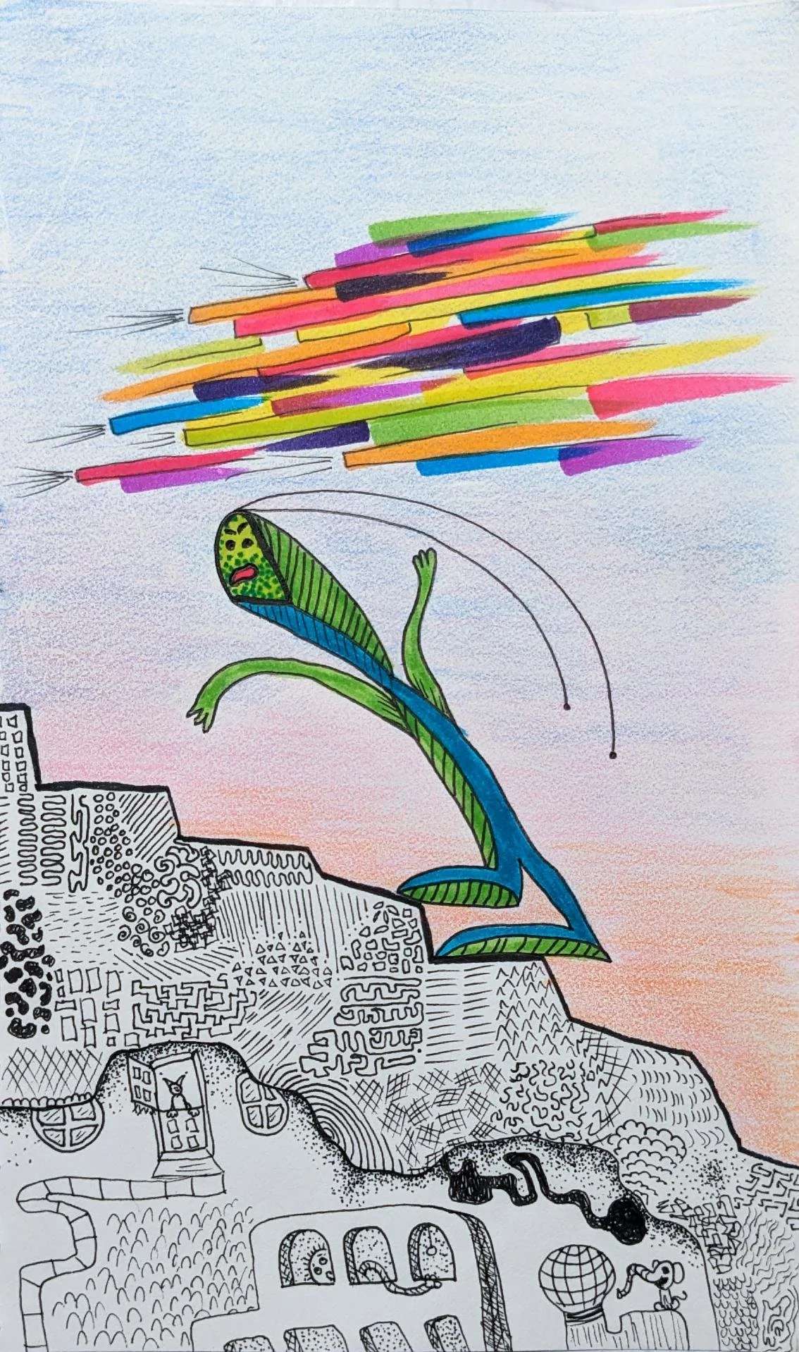 The Great Colorbug, 2024 | Pen, marker and colored pencil