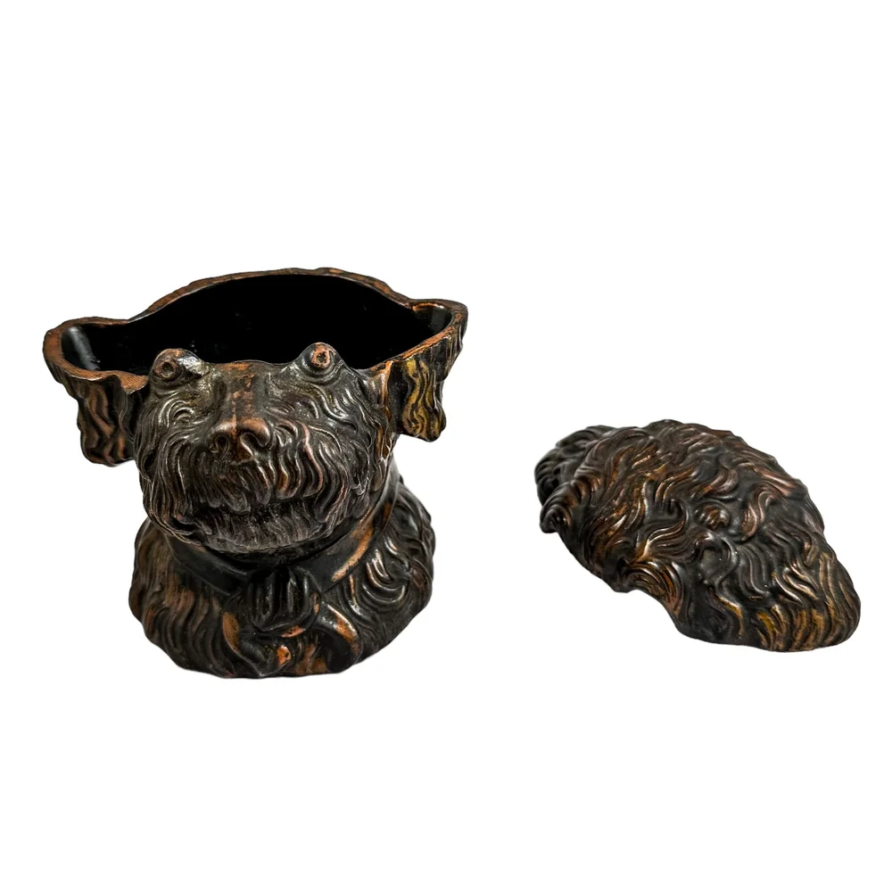 19th century Bernard Bloch Austrian figural lidded dog head tobacco jar  humidor — Rita's Bazaar
