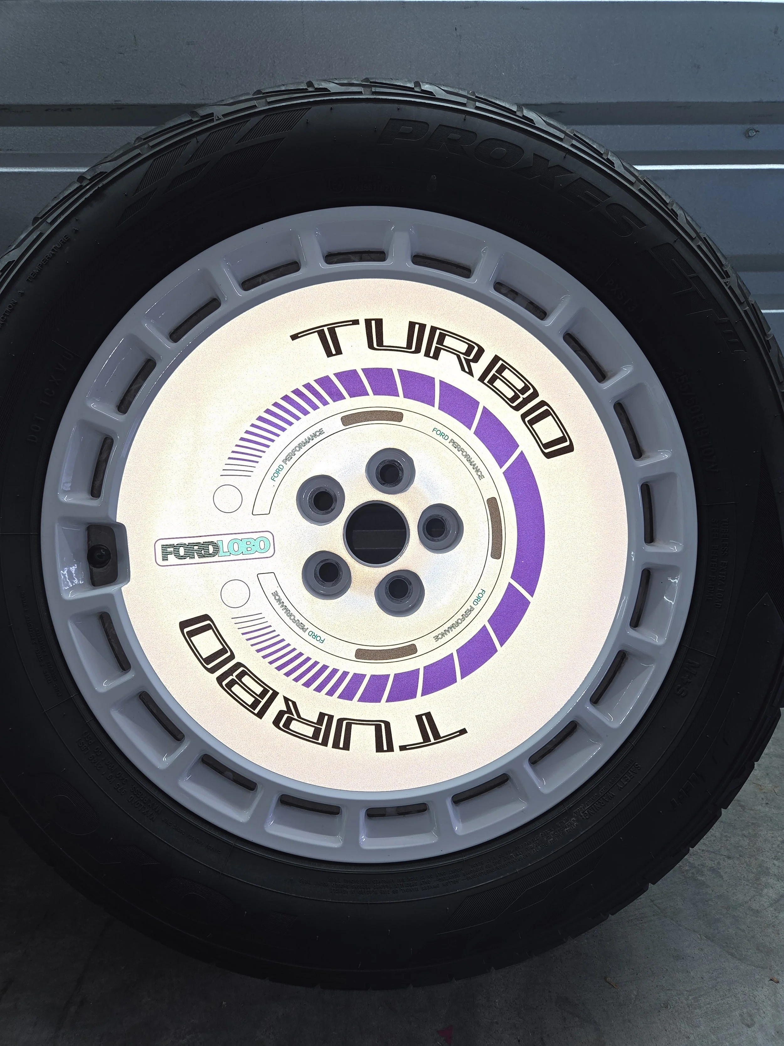 Custom Printed wheel wrap on Reflective