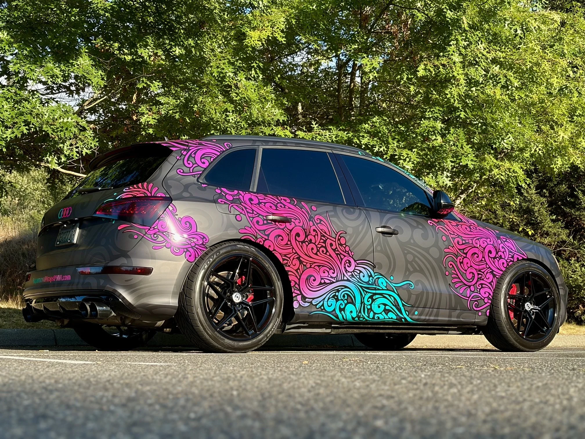 This Audi #Sq5  got a Custom print we did in house with #reflective on top to really pop! 