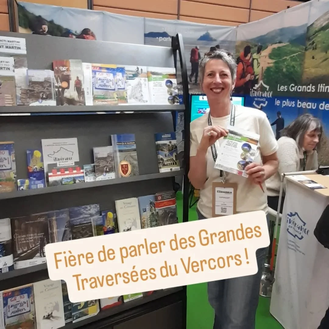 Nous y &eacute;tions ... j'&eacute;tais fi&egrave;re de repr&eacute;senter les @grandestraverseesduvercors sur le stand du R&eacute;seau des Grands Itin&eacute;raires P&eacute;destres. Parmi toutes les superbes itin&eacute;rances, les GTV restent des