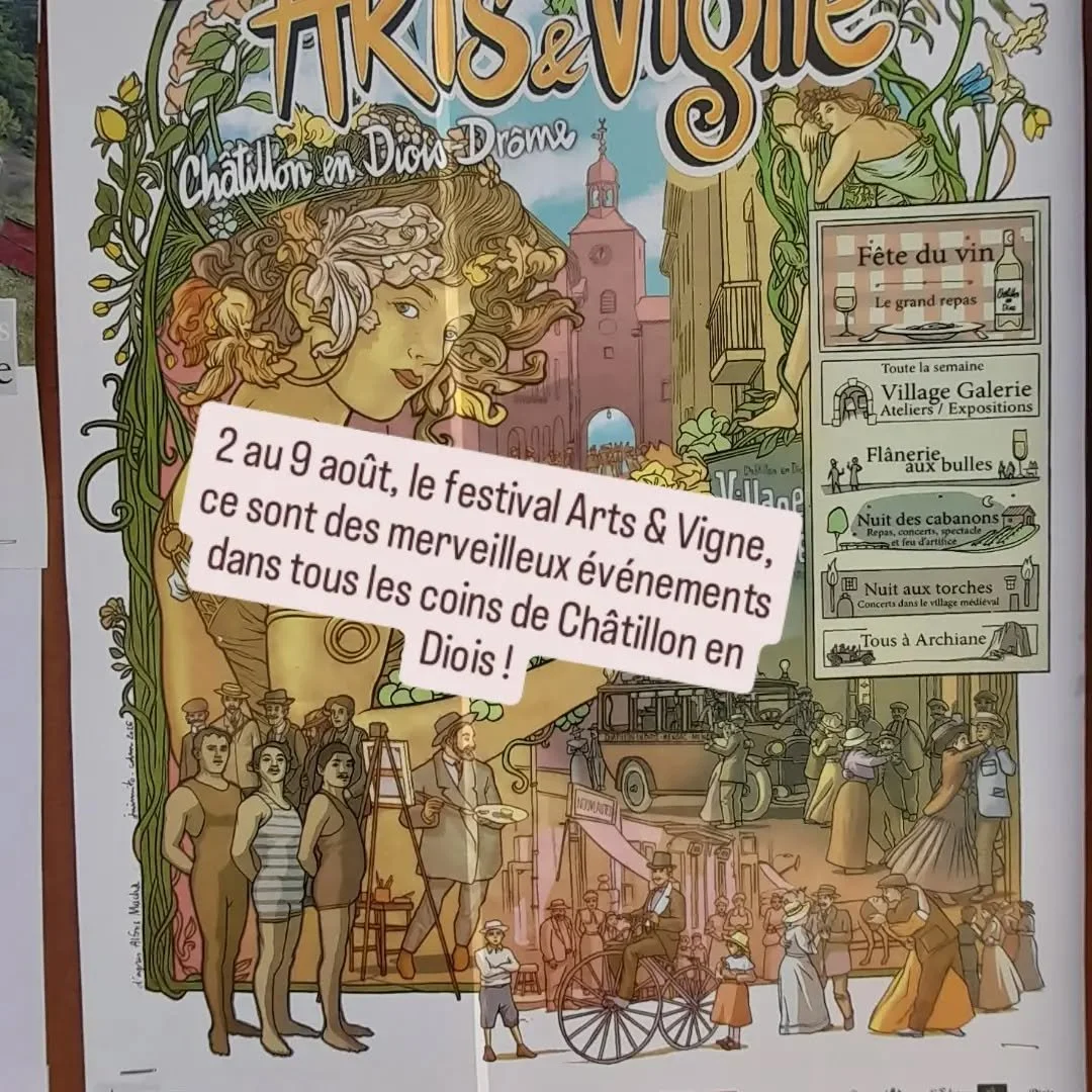Profitez du festival !

Et pour ceux qui cherchent encore un endroit simple pour dormir (dortoir), sachez qu'il il reste quelques places le dimanche 2 et le lundi 3 ao&ucirc;t au g&icirc;te d'&eacute;tape de B&eacute;nevise !

@chatillon_arts_et_vign