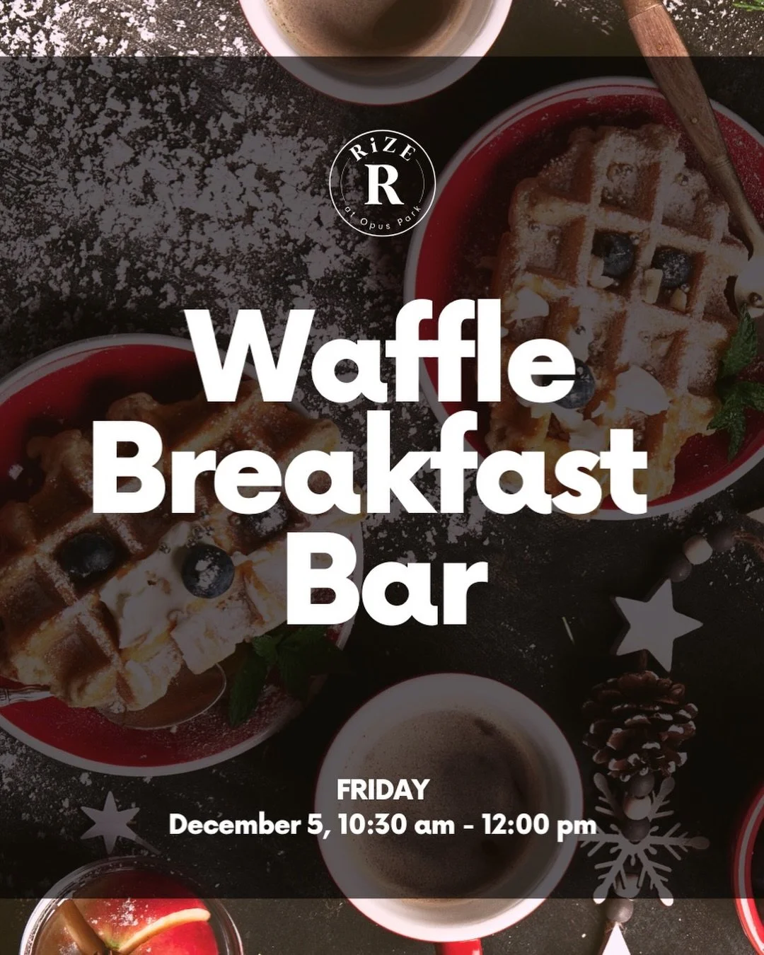 Waffles anyone??? 👀😋🧇 Residents, join us for a Waffle Breakfast Bar in The Clubroom tomorrow, December 4, from 10:30-12:00 PM. Enjoy delicious waffles and toppings, all while connecting with your neighbors!! We look forward to seeing you there! #r