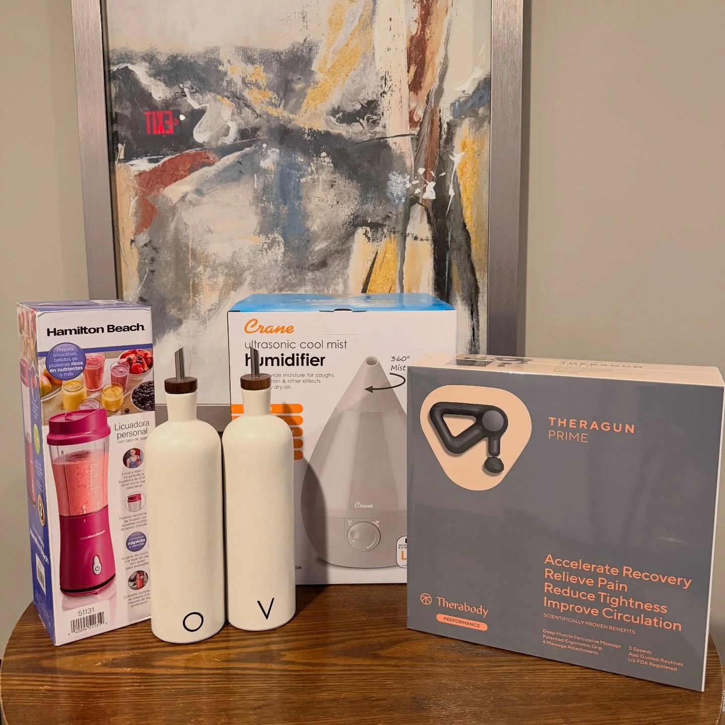 ✨ GIVEAWAY ALERT ✨ 

You have a chance to enter our exclusive raffle and win a Basket of Wellness Goodies! A Portable Blender, an Oil and Vinegar set, a Humidifier, and a Theragun Prime! 

The entry notes are below! ⬇️ 

How to Enter: 
1️⃣Follow us
2