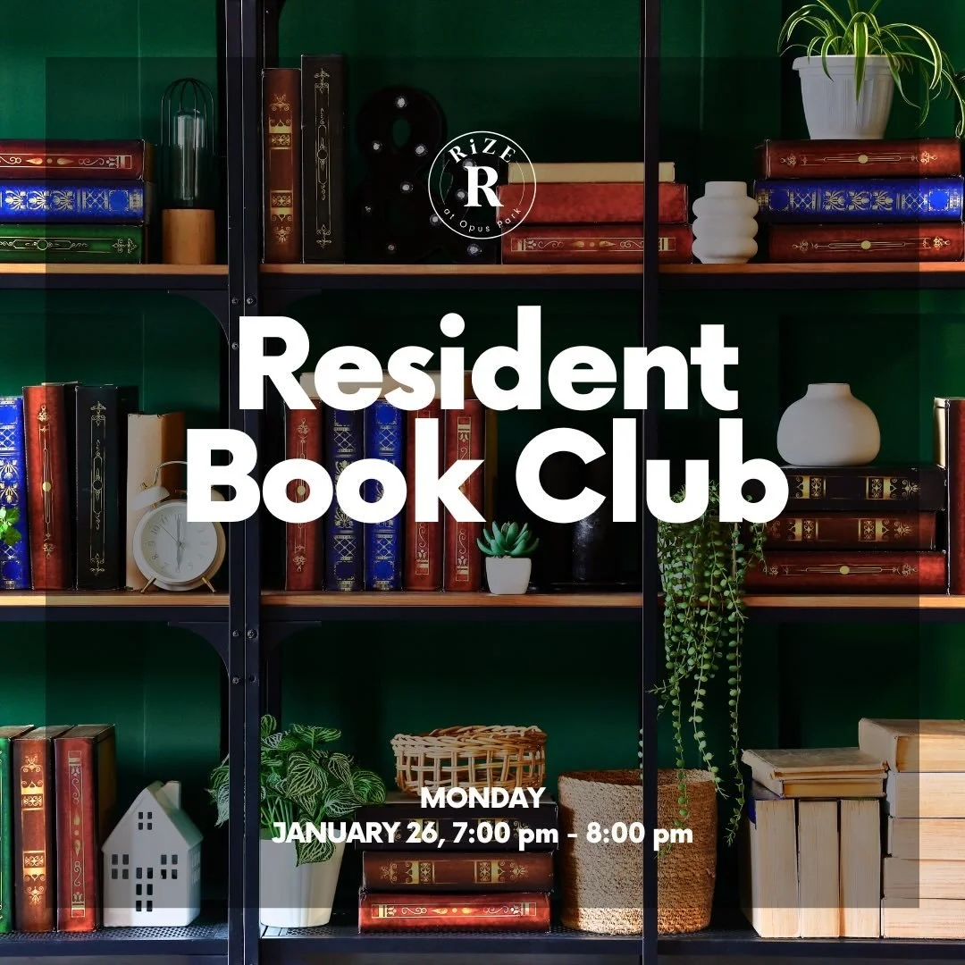 Dear Residents, ready to dive into some cozy reading? Join other residents in The Clubroom this evening to discuss and connect reading Greenlights by Matthew McConaughey! 

#rizeatopuspark