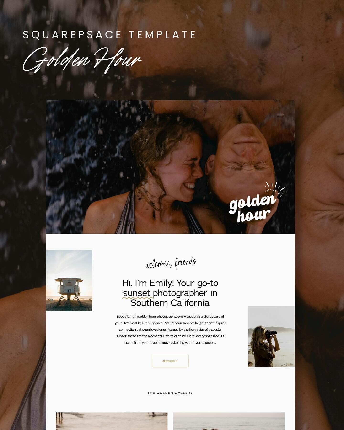 Step into the spotlight with Golden Hour ☀️, a premium Squarespace website template for photographers and creatives who radiate warmth and creativity.

Vibrant / Clean / Contemporary

The Golden Hour template features crisp layouts, a warm colour pal