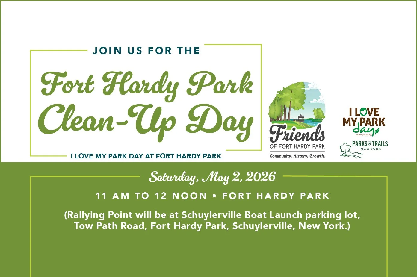 I Love My Park Day - Fort Hardy Park Cleanup
