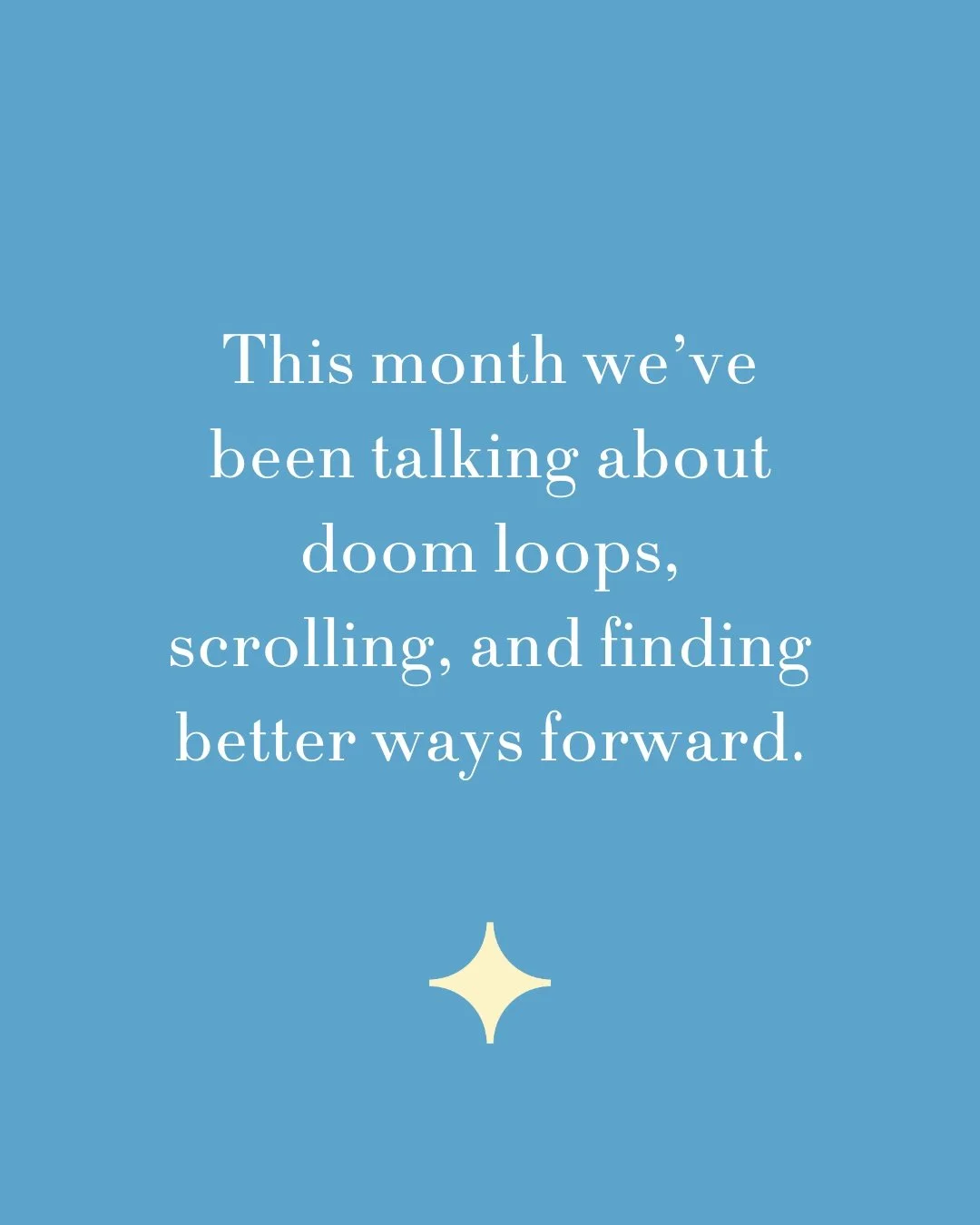 October was all about breaking the doom loop. 🌀✨

We named the problem, looked at how scrolling impacts us, and discovered how healthier spaces like Vescent can make screen time positive again. 💙

💬 What&rsquo;s one thing you want to carry with yo
