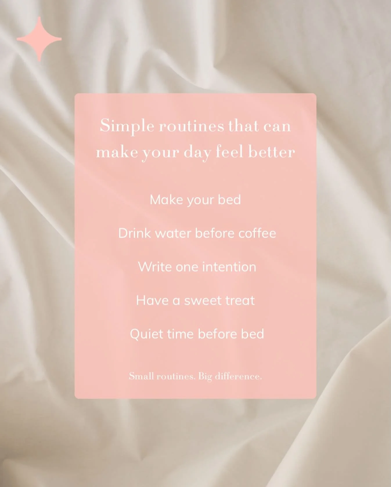 Simple routines that can make your day feel better ✨ 

#GentleReminder #SoftStart #MentalHealthSupport #SelfCareFirst #HealingEnergy YouAreNotAlone Vescent 🤍