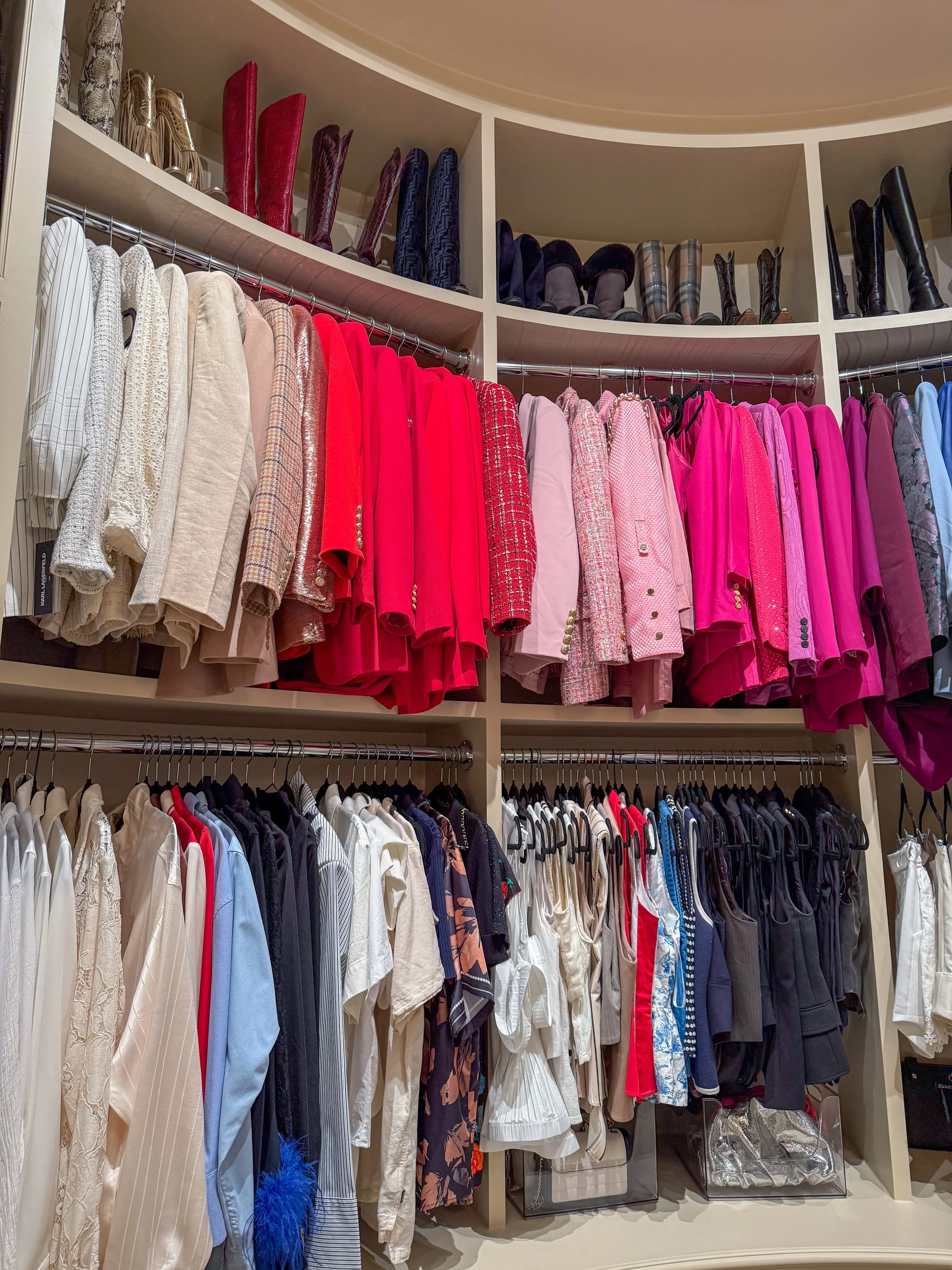Closet Organized by Professional Organizer in Houston, Texas.