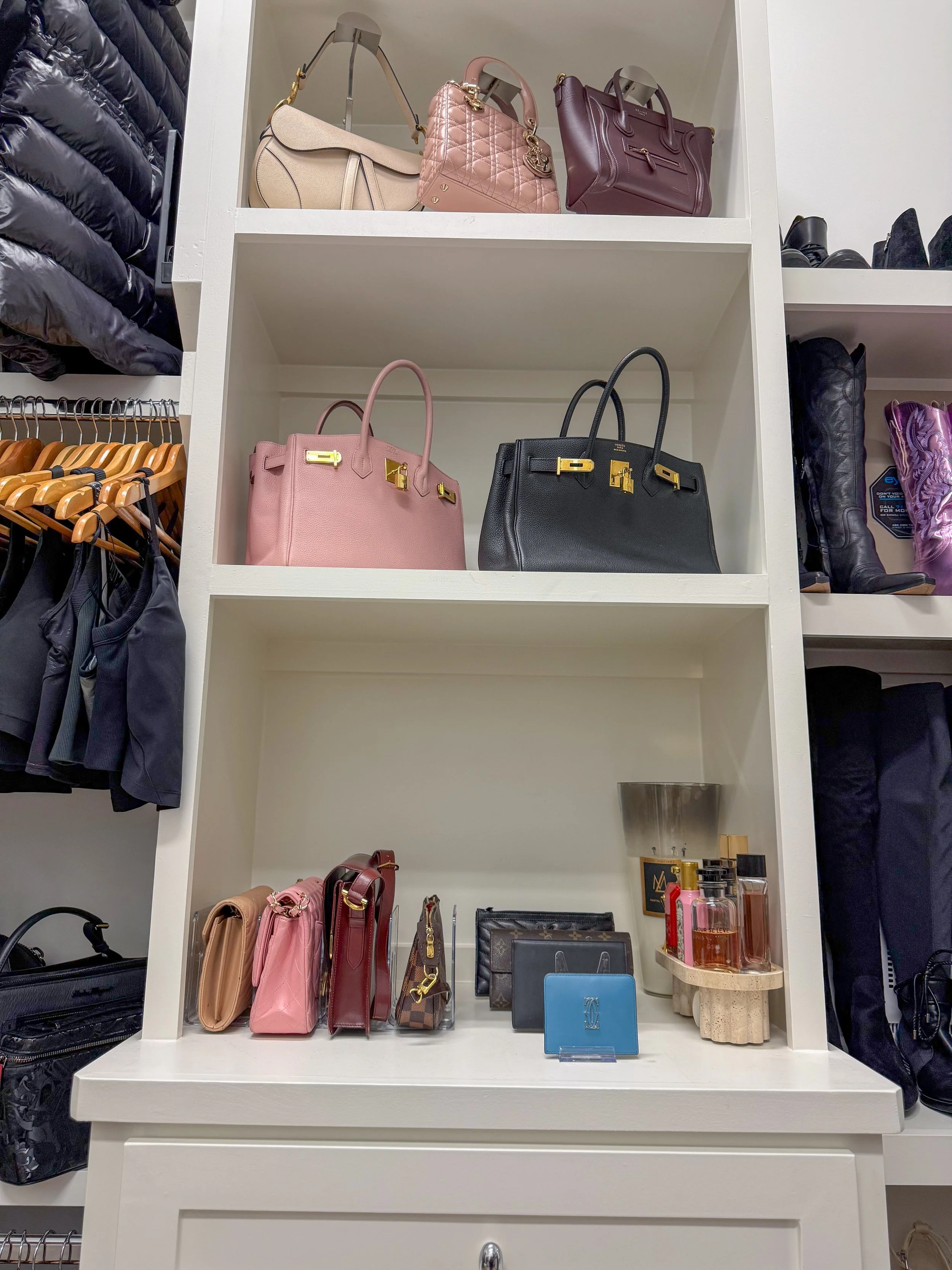 Closet Organized by Professional Organizer in Houston, Texas.