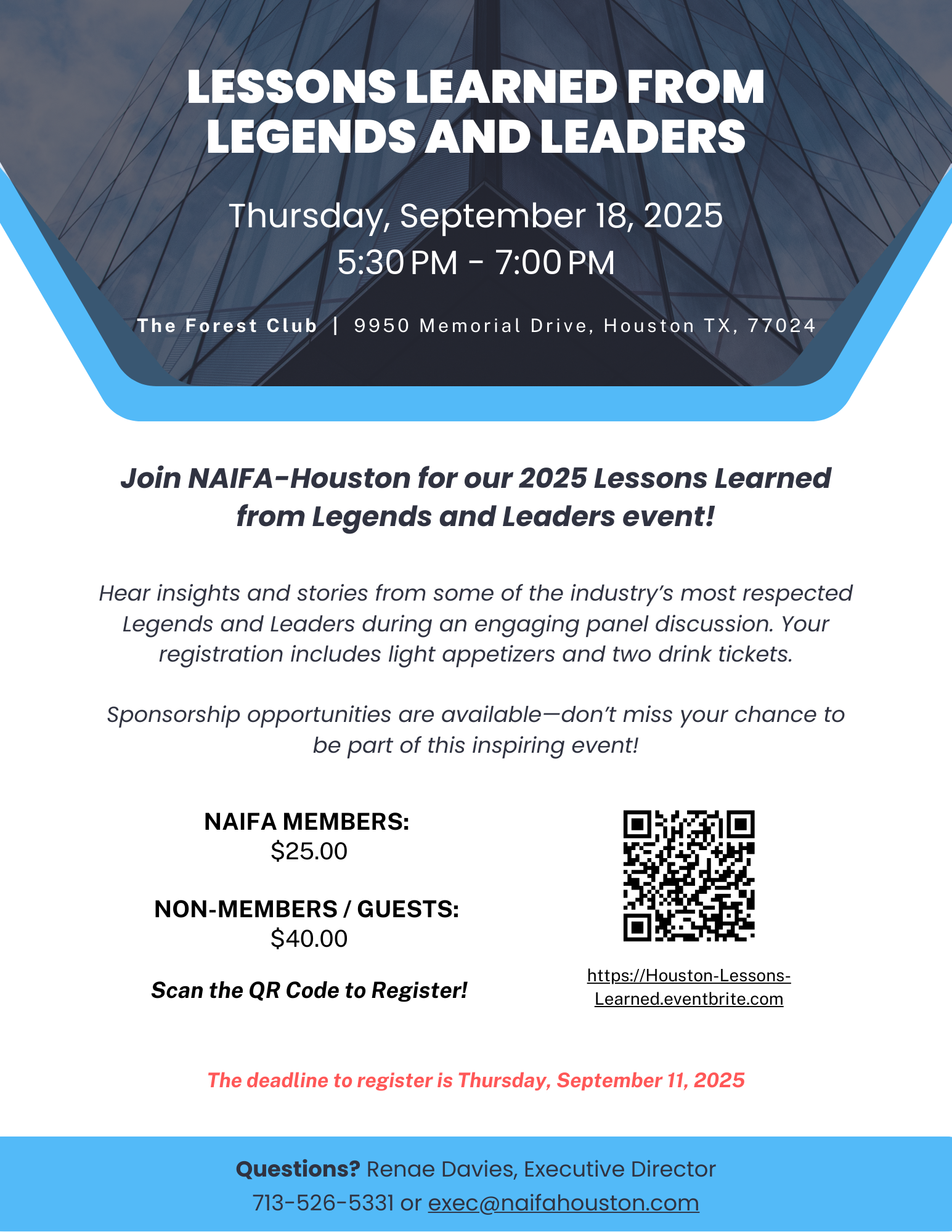 Lessons Learned from Legends and Leaders